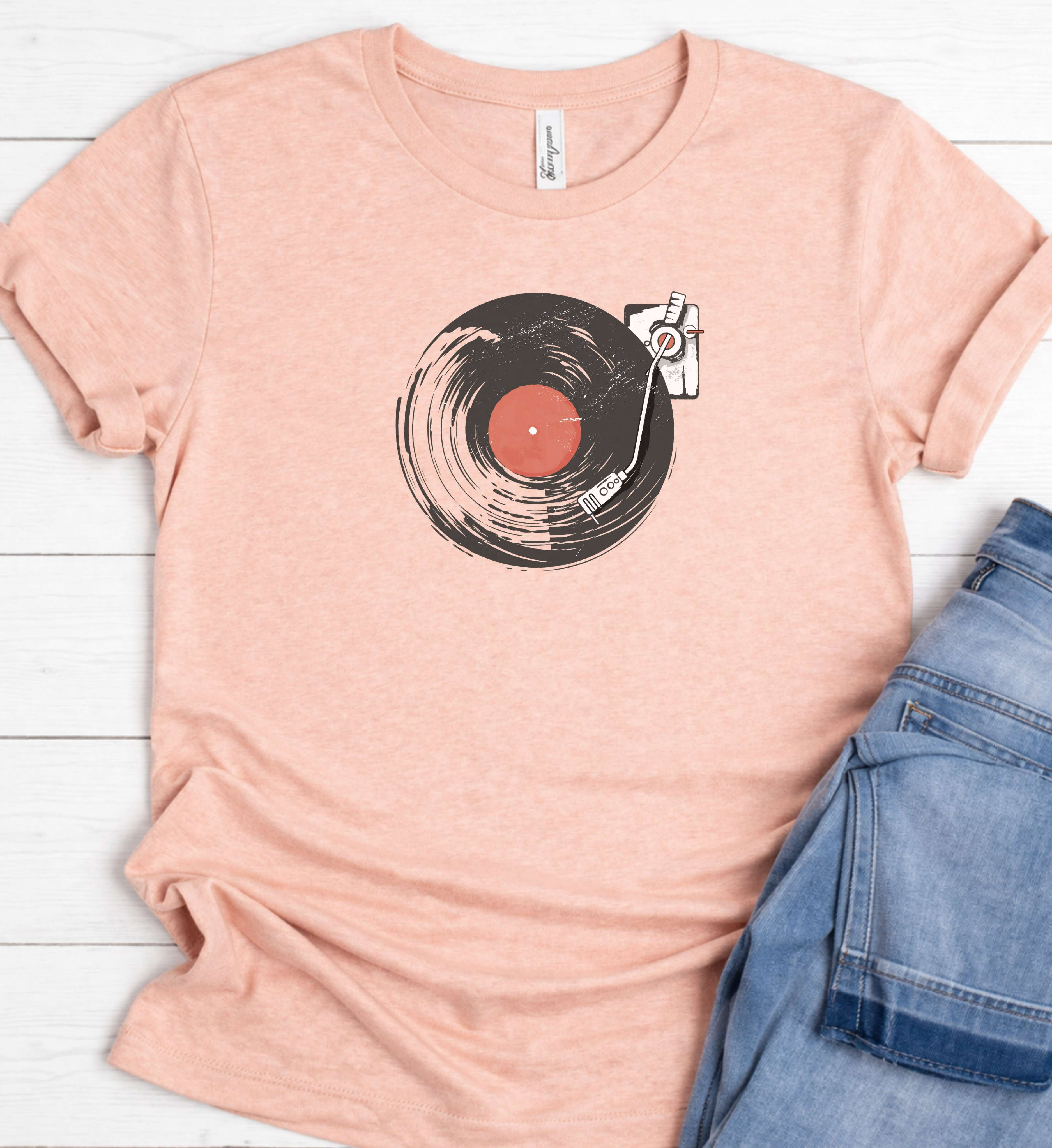 Vinyl Record Shirt – Retro Record Player Tee