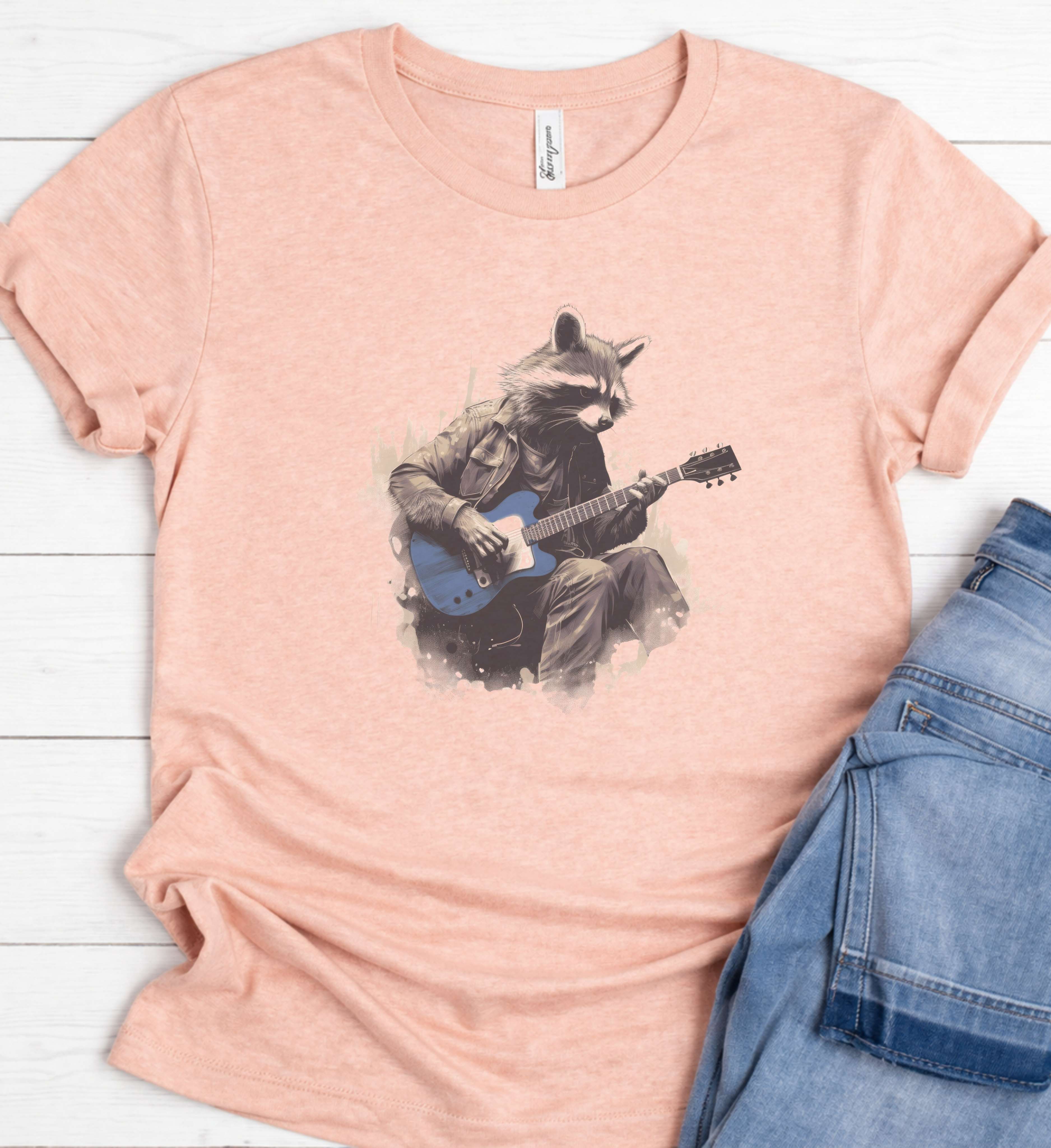 Raccoon Guitar Tee – Wild Sound Energy