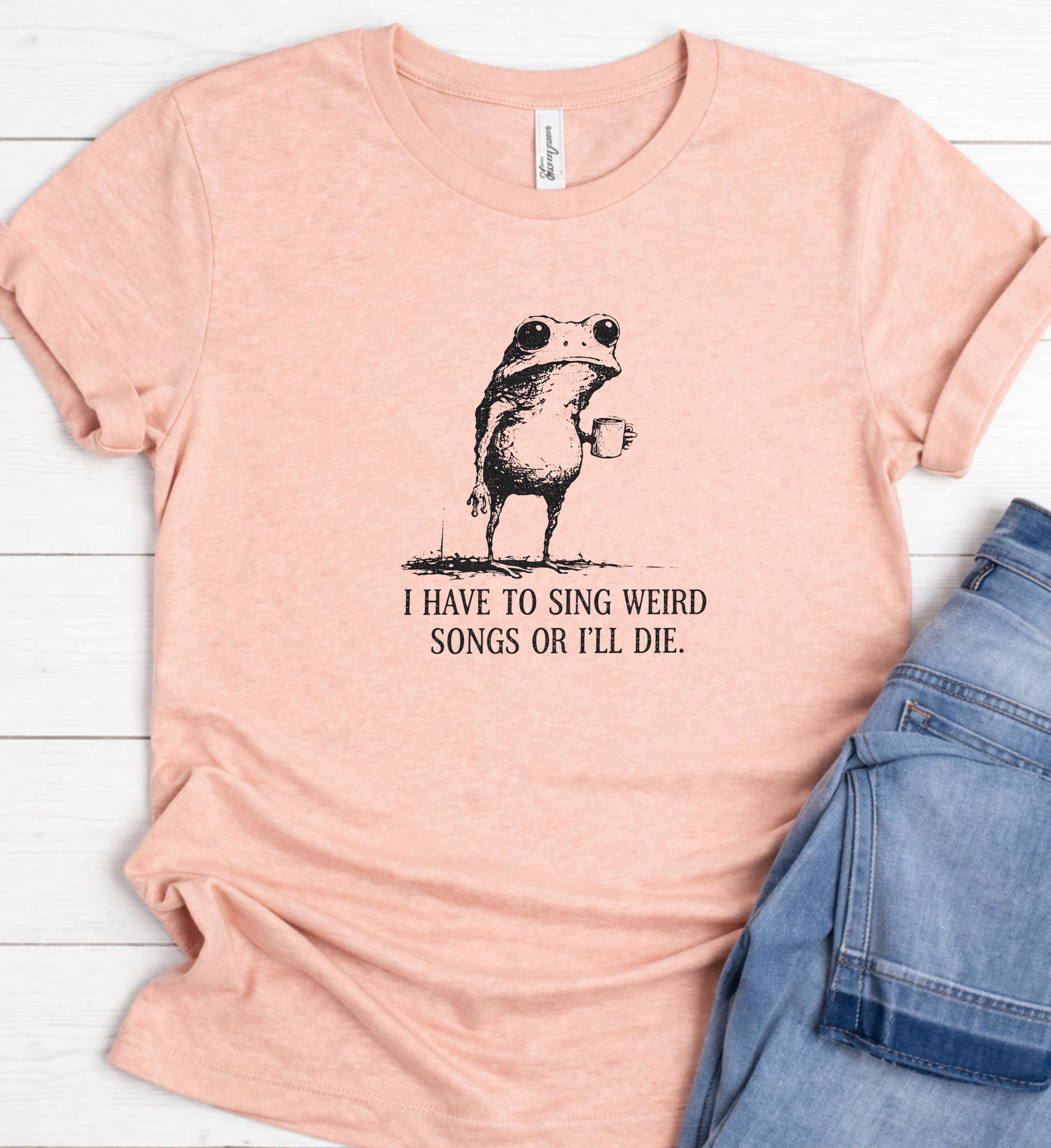 Funny Frog Music Shirt – Weird Songs Graphic Tee