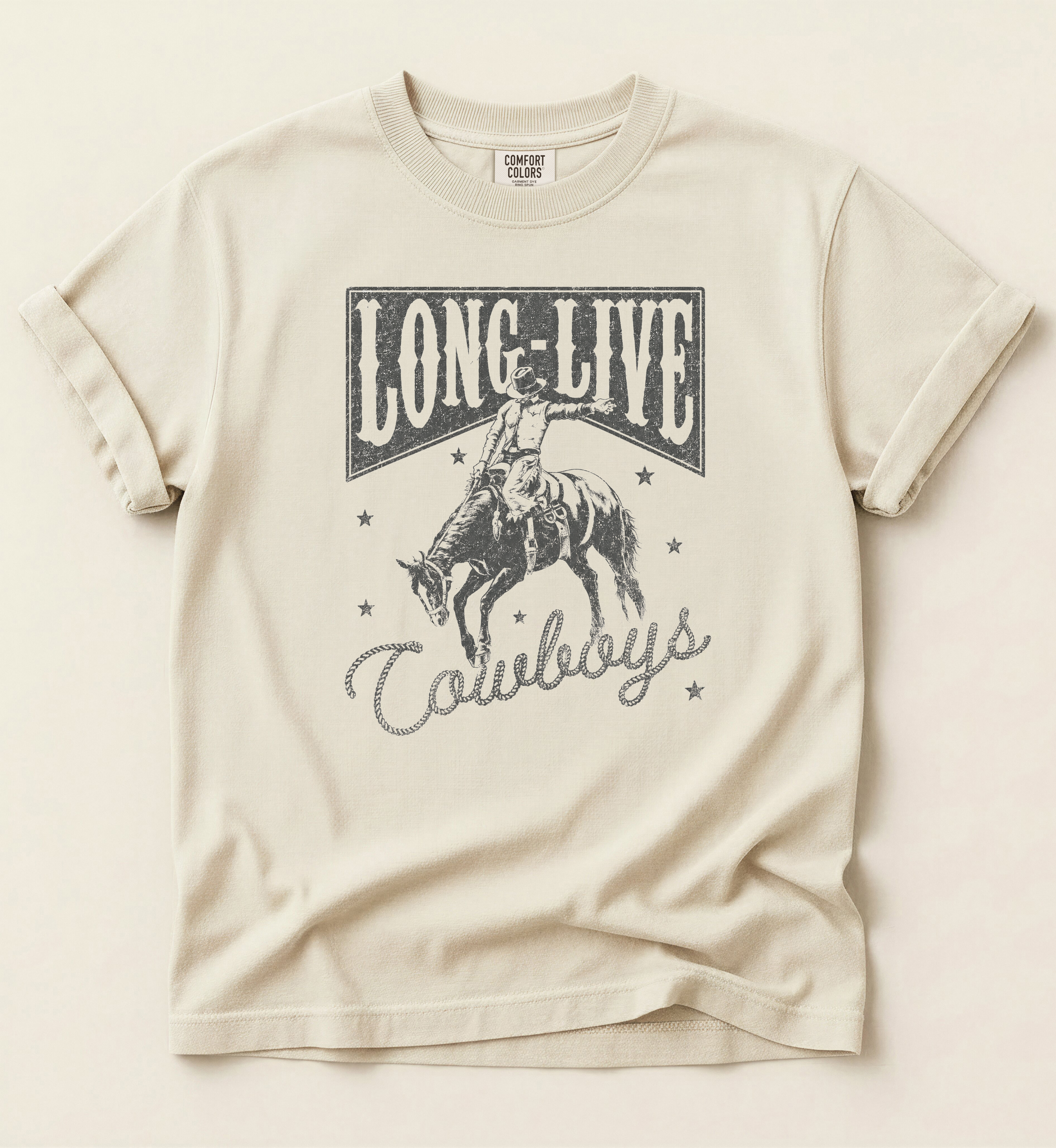 Long Live Cowboys Shirt – Vintage Western Rodeo Tee