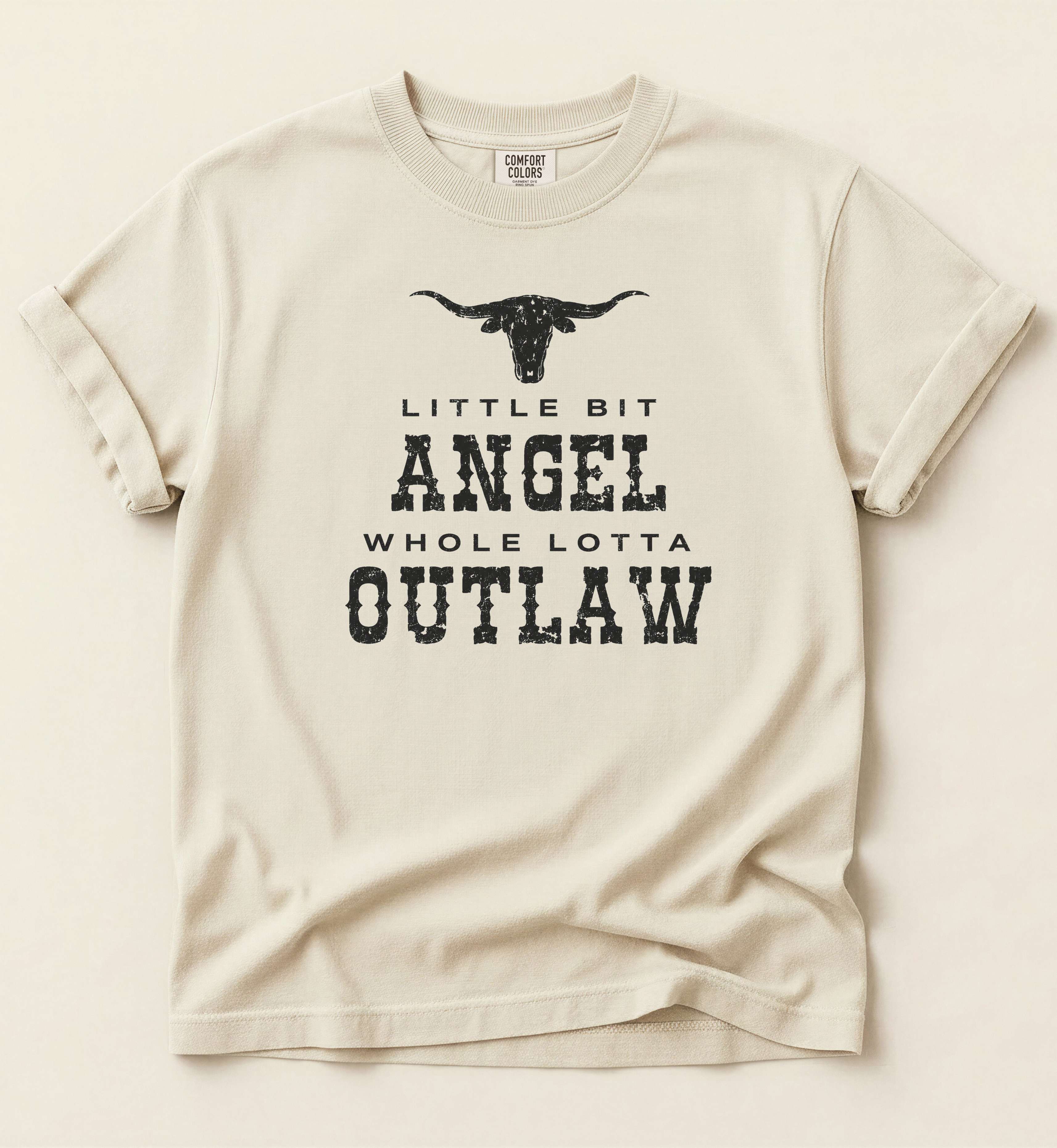 Little Bit Angel Whole Lotta Outlaw Shirt