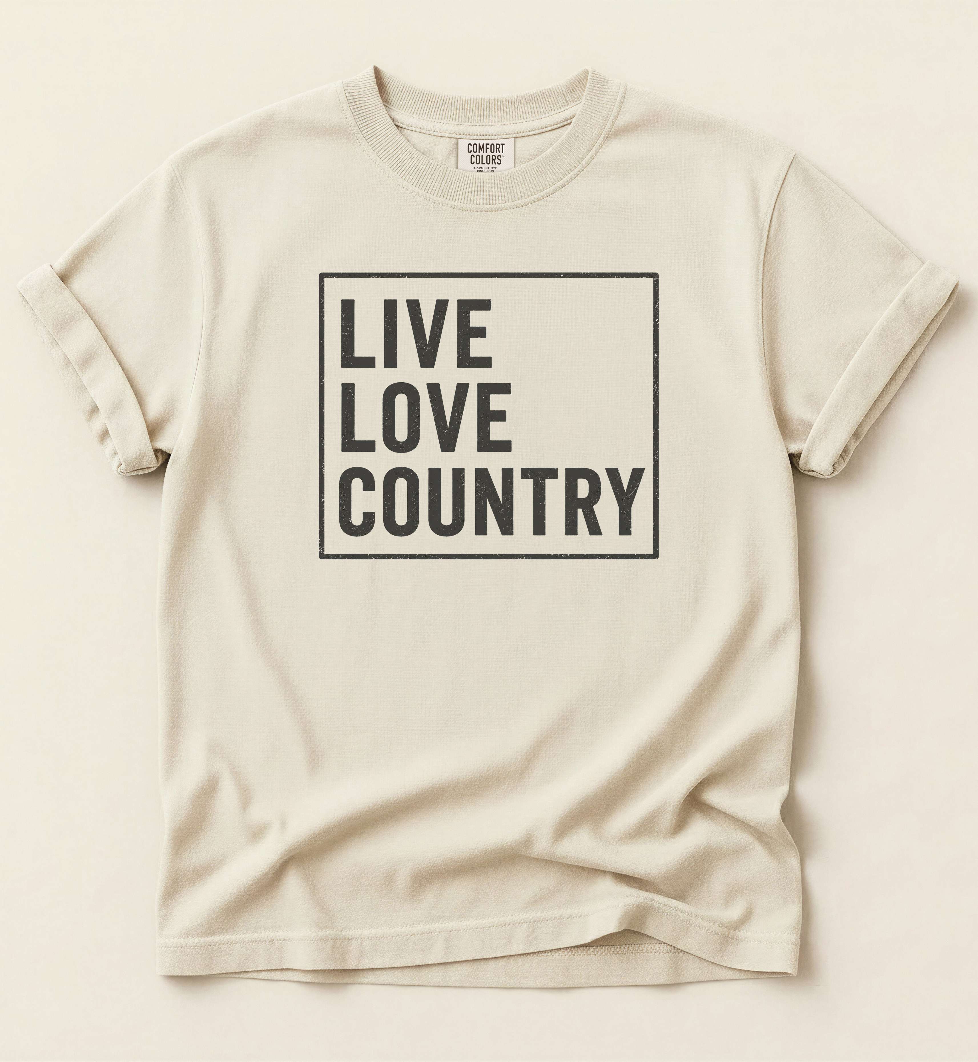 Live Love Country – Minimal Western Graphic Tee