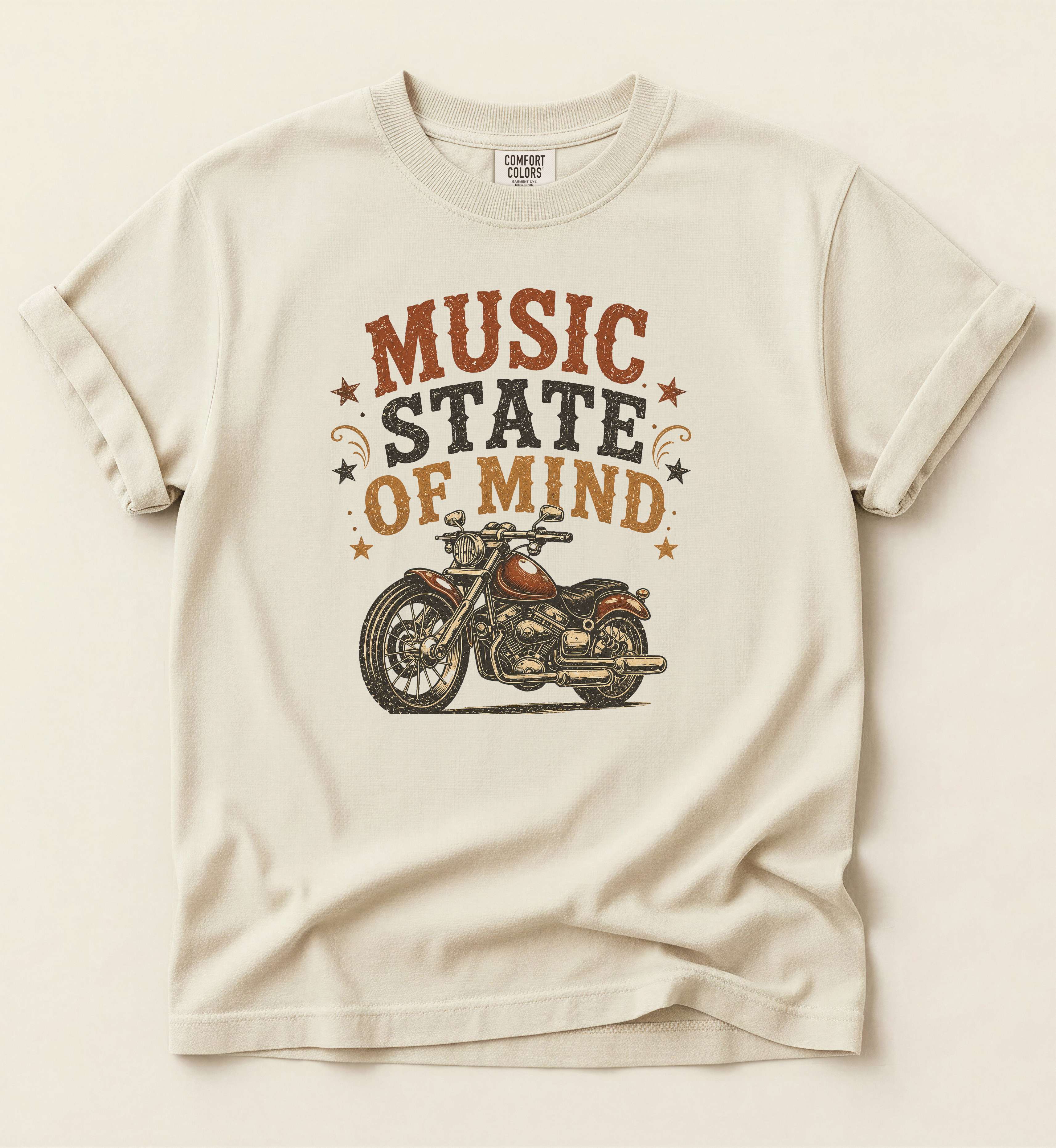 Music State Of Mind – Vintage Country Motorcycle Tee