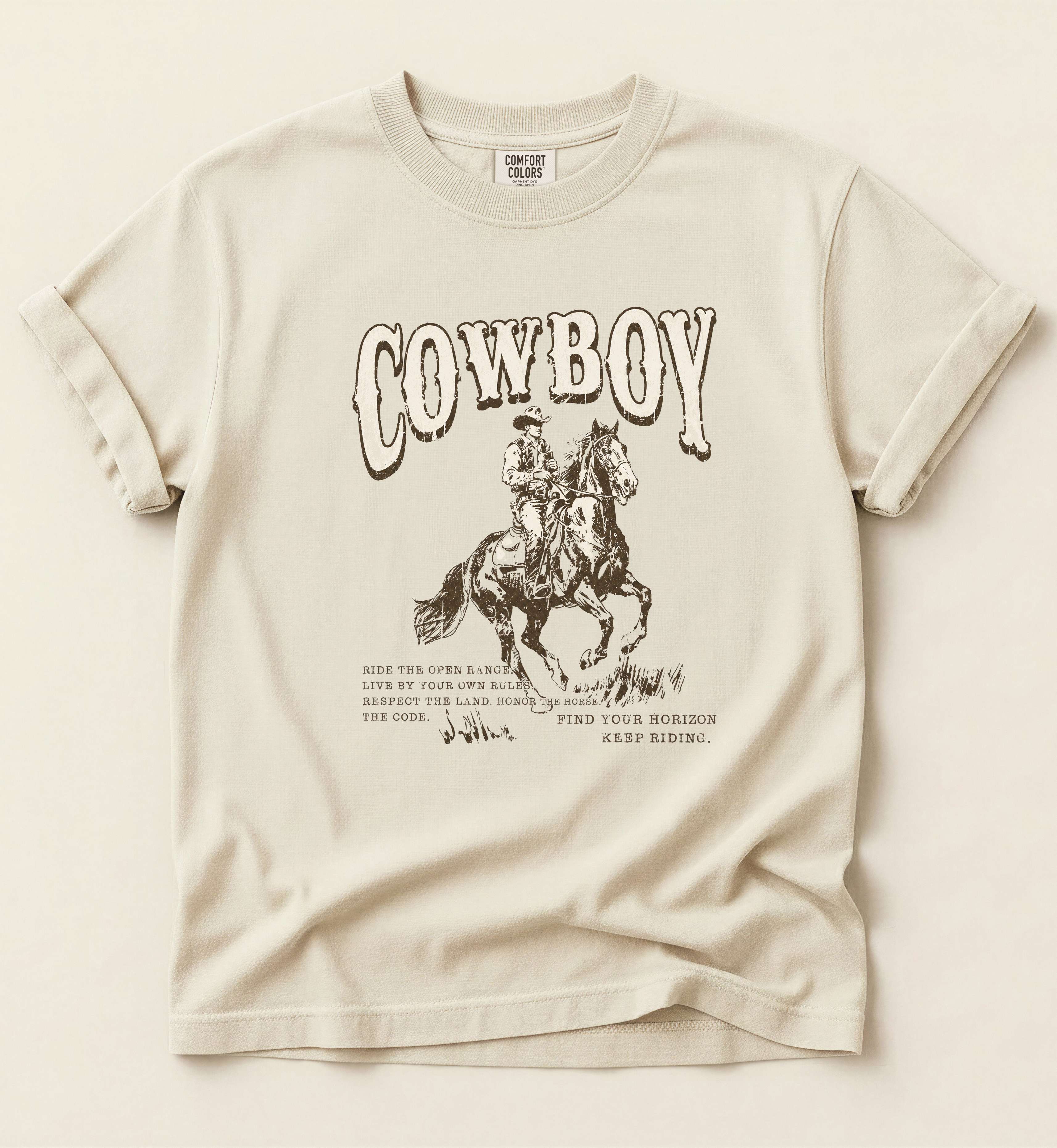 Cowboy – Vintage Western Horse Rider Tee