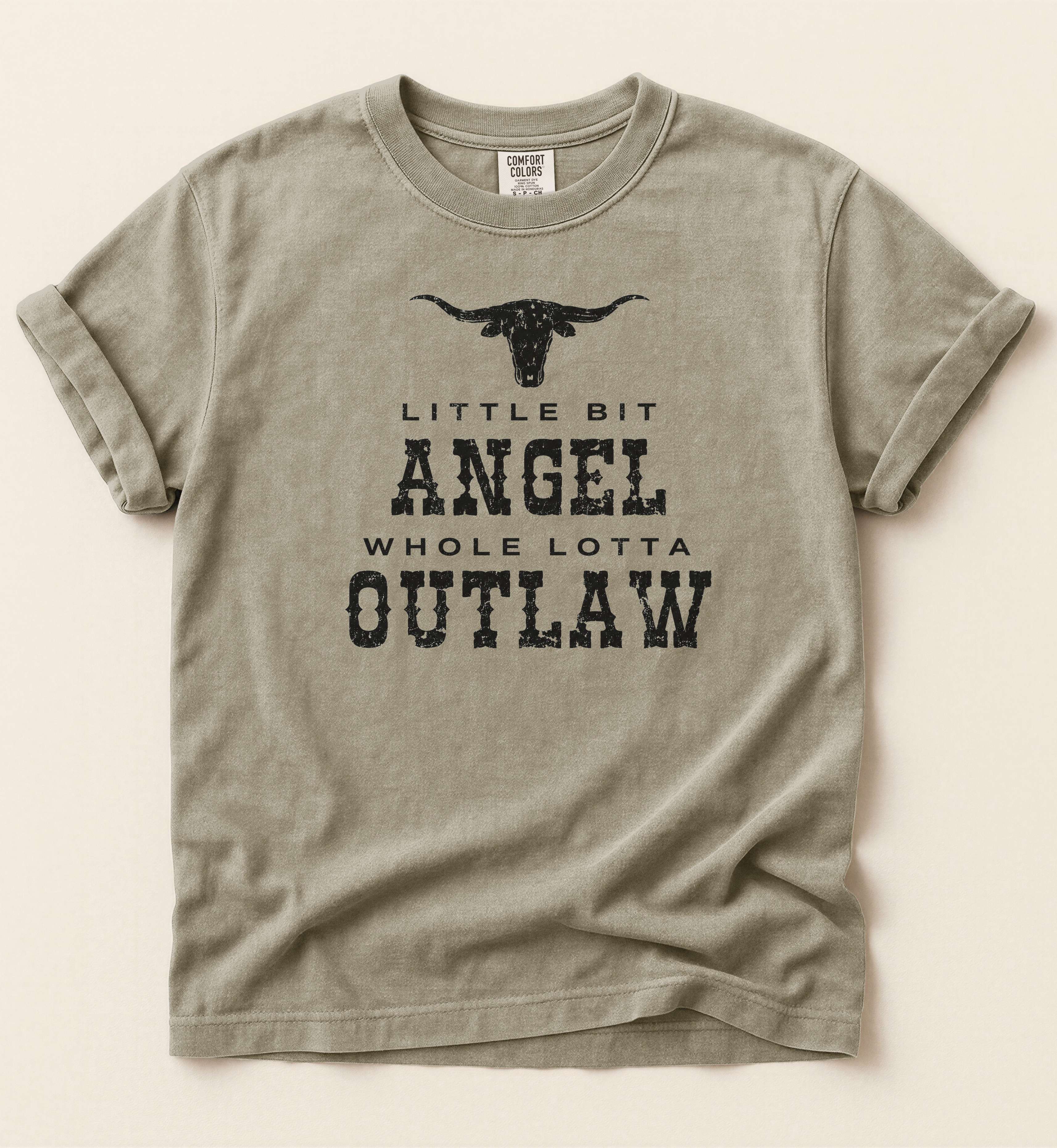 Little Bit Angel Whole Lotta Outlaw Shirt