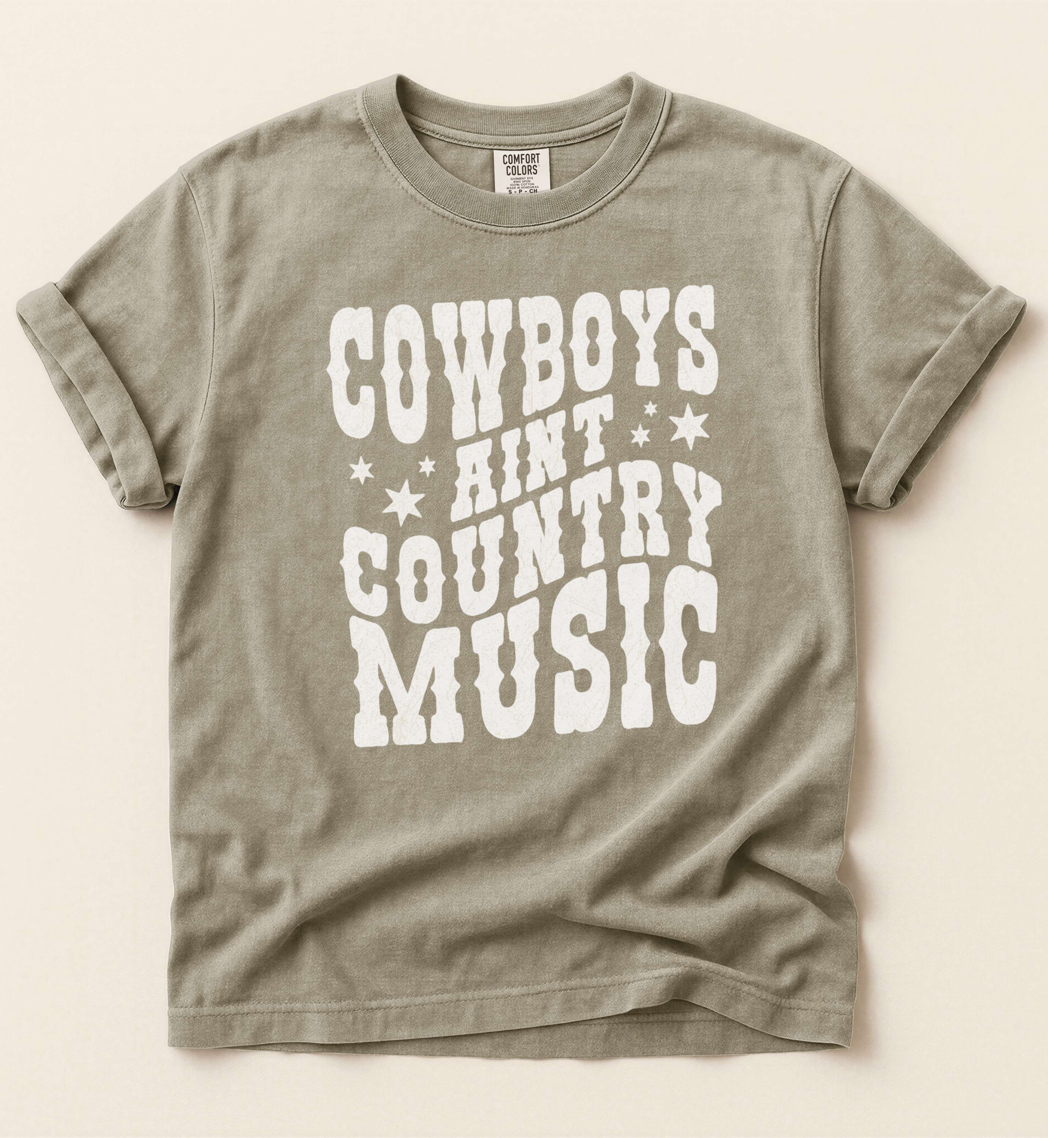 Cowboys Ain't Country Music – Vintage Western Statement Tee