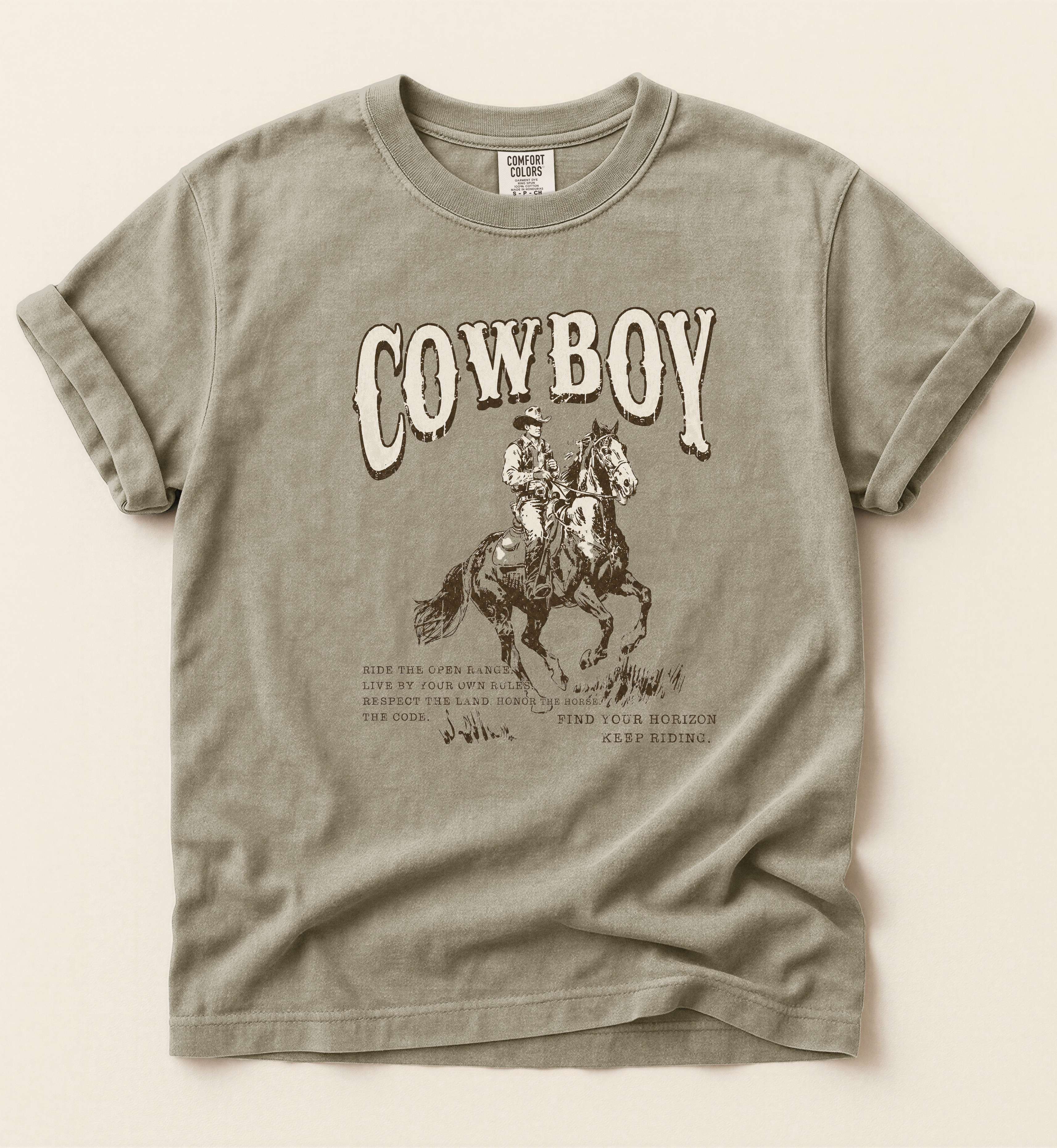 Cowboy – Vintage Western Horse Rider Tee