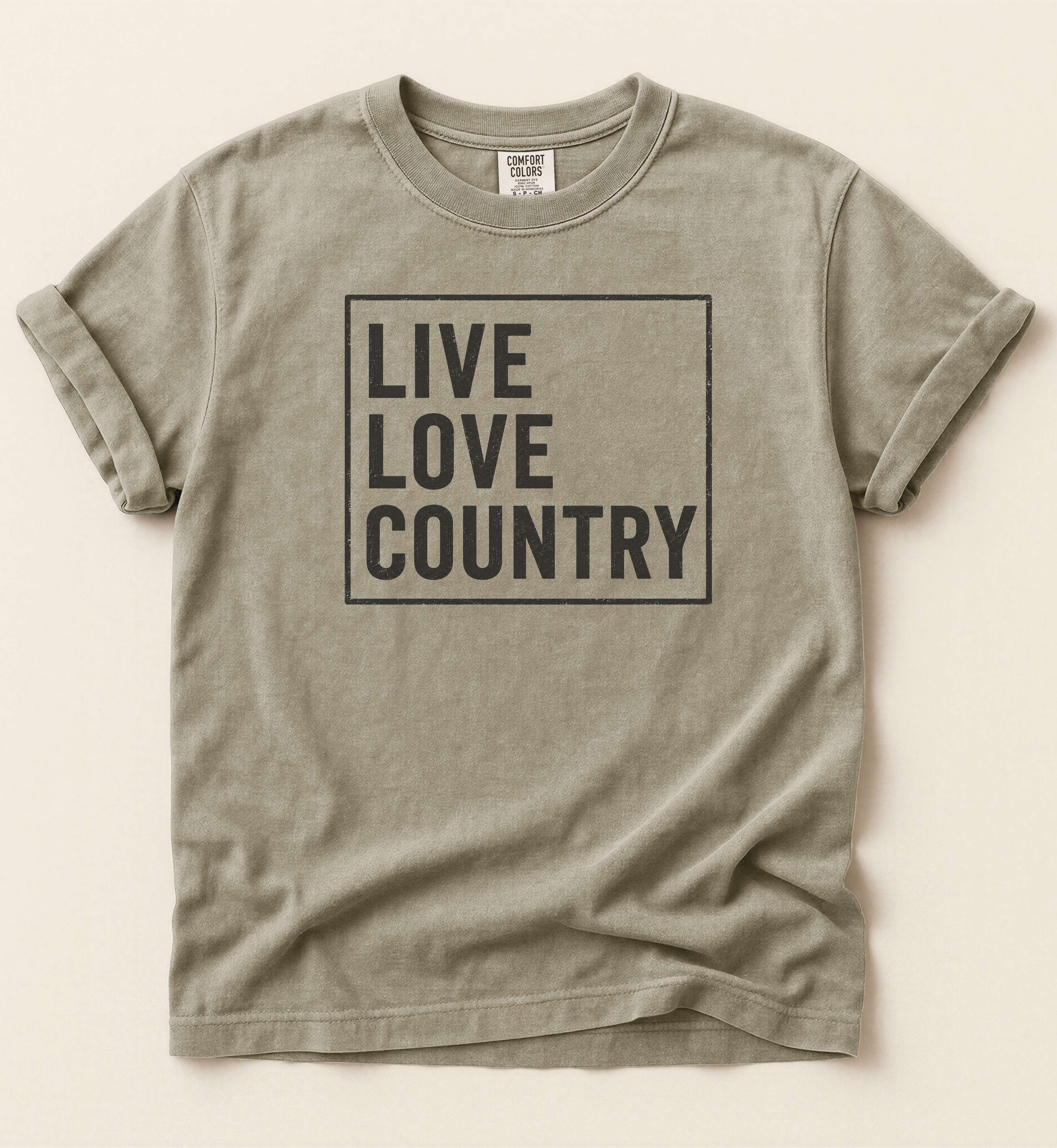 Live Love Country – Minimal Western Graphic Tee