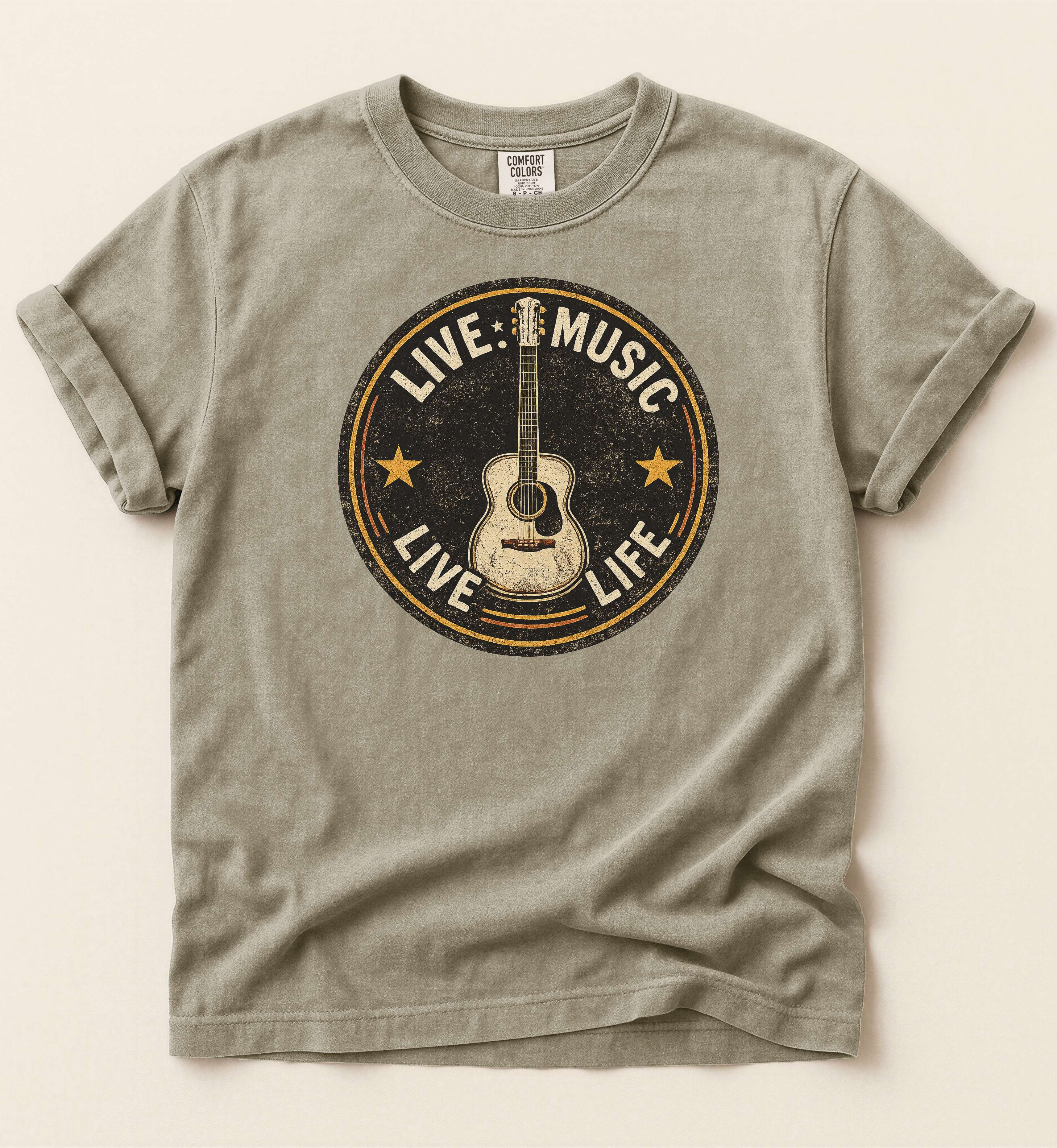 Live Music Live Life Shirt – Country Music Graphic Tee