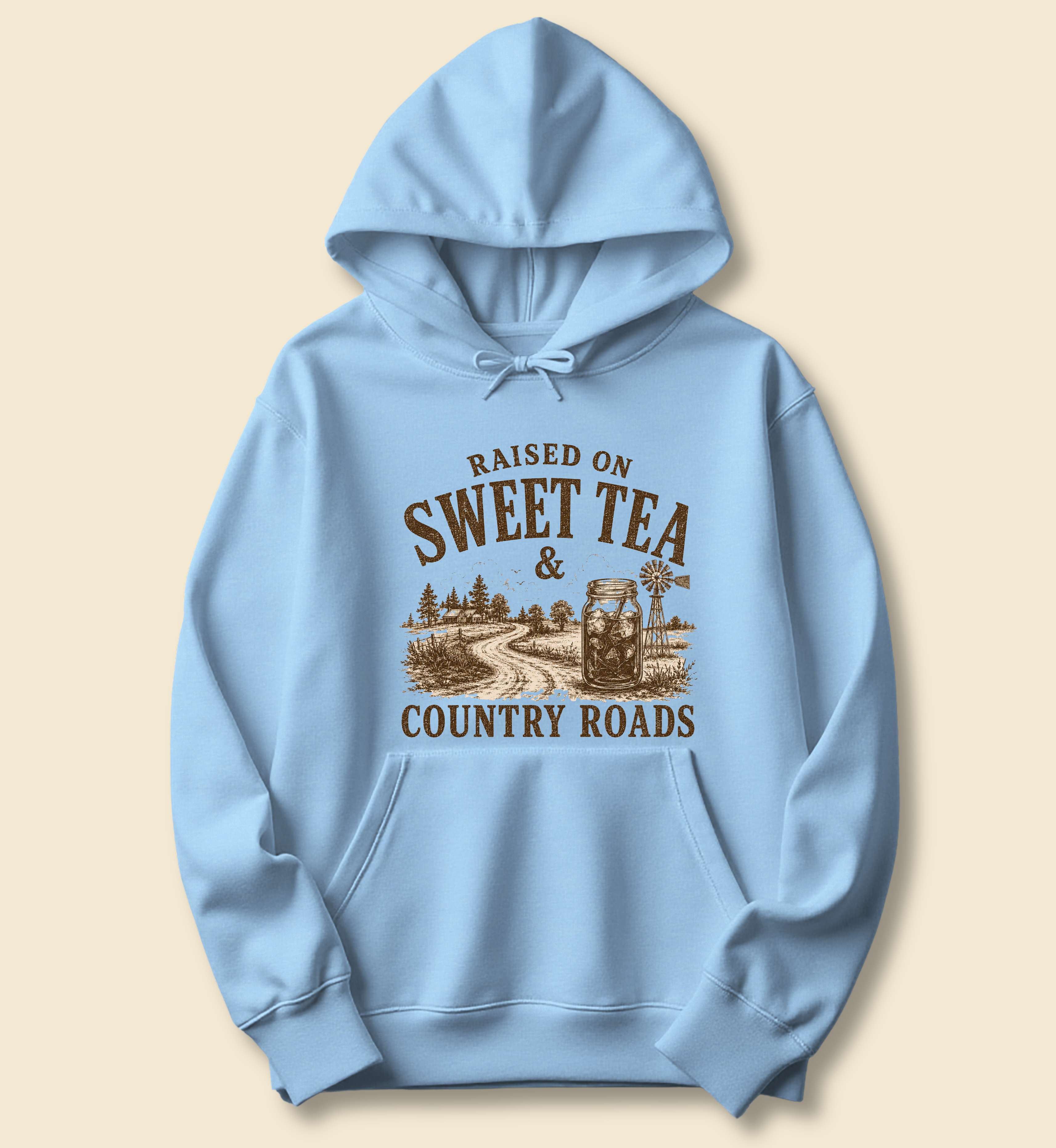 Raised on Sweet Tea & Country Roads Hoodie
