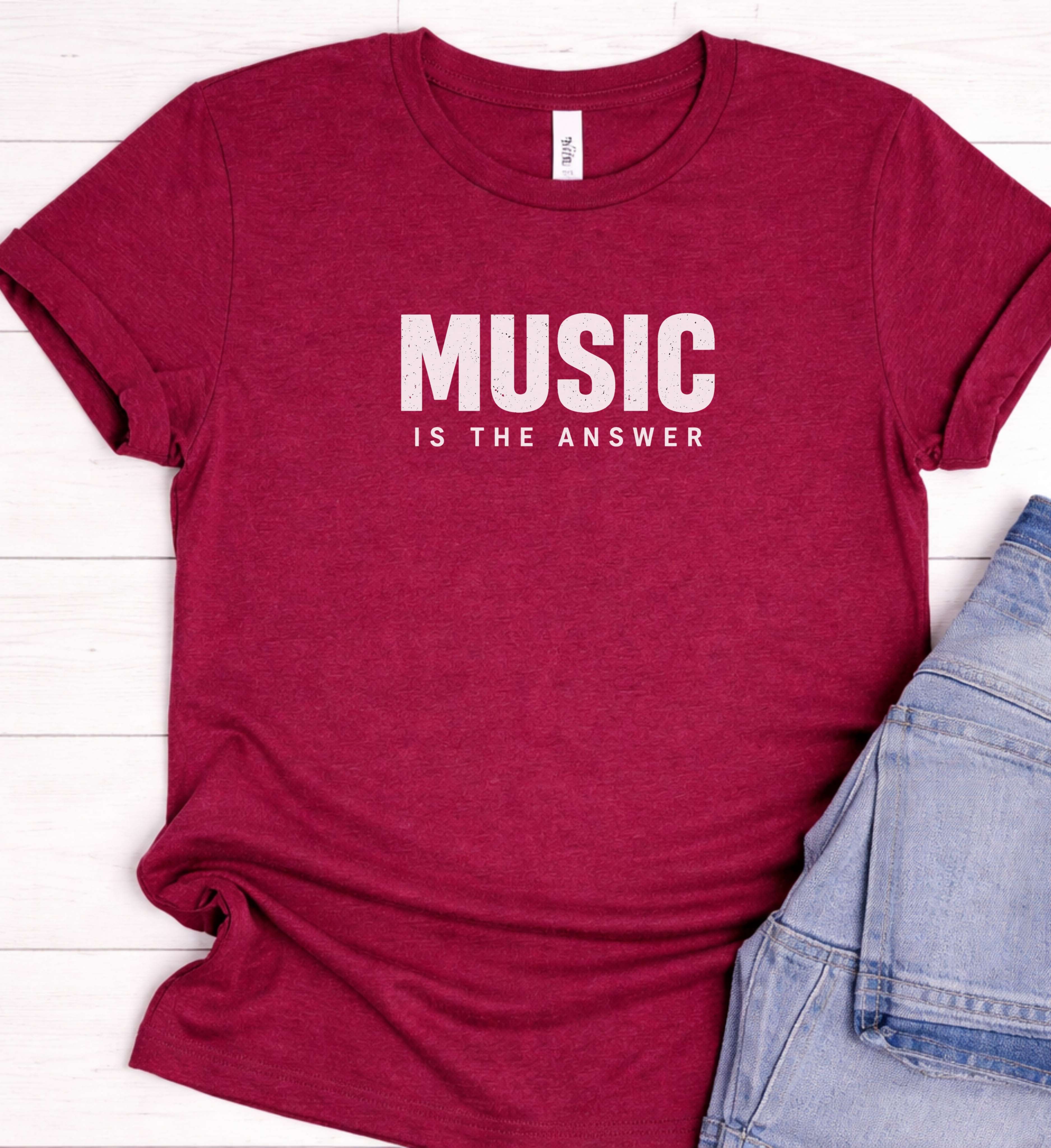 Music Is The Answer Shirt – Minimal Music Graphic Tee