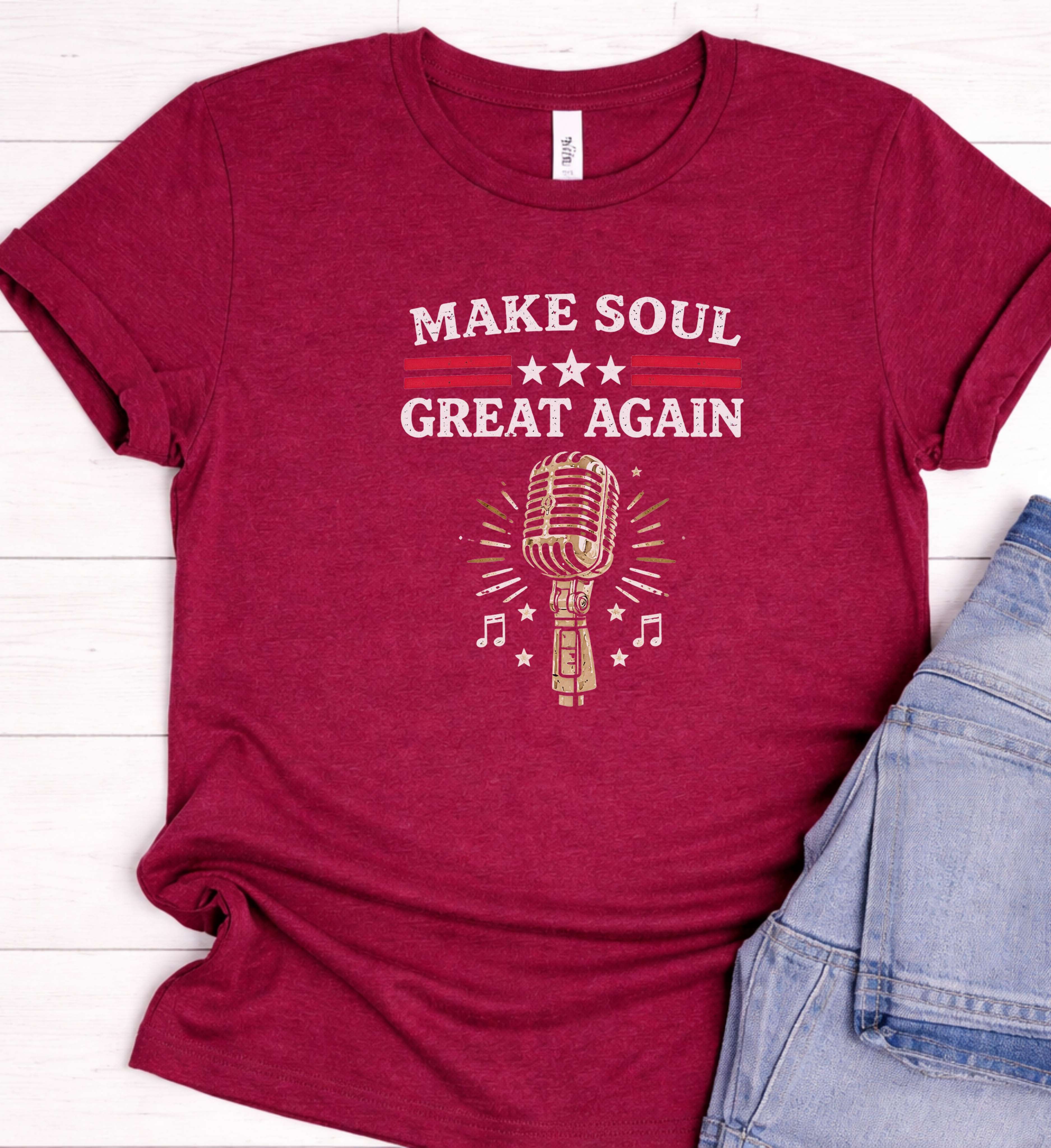 Soul Music Shirt – Vintage Microphone Graphic Tee