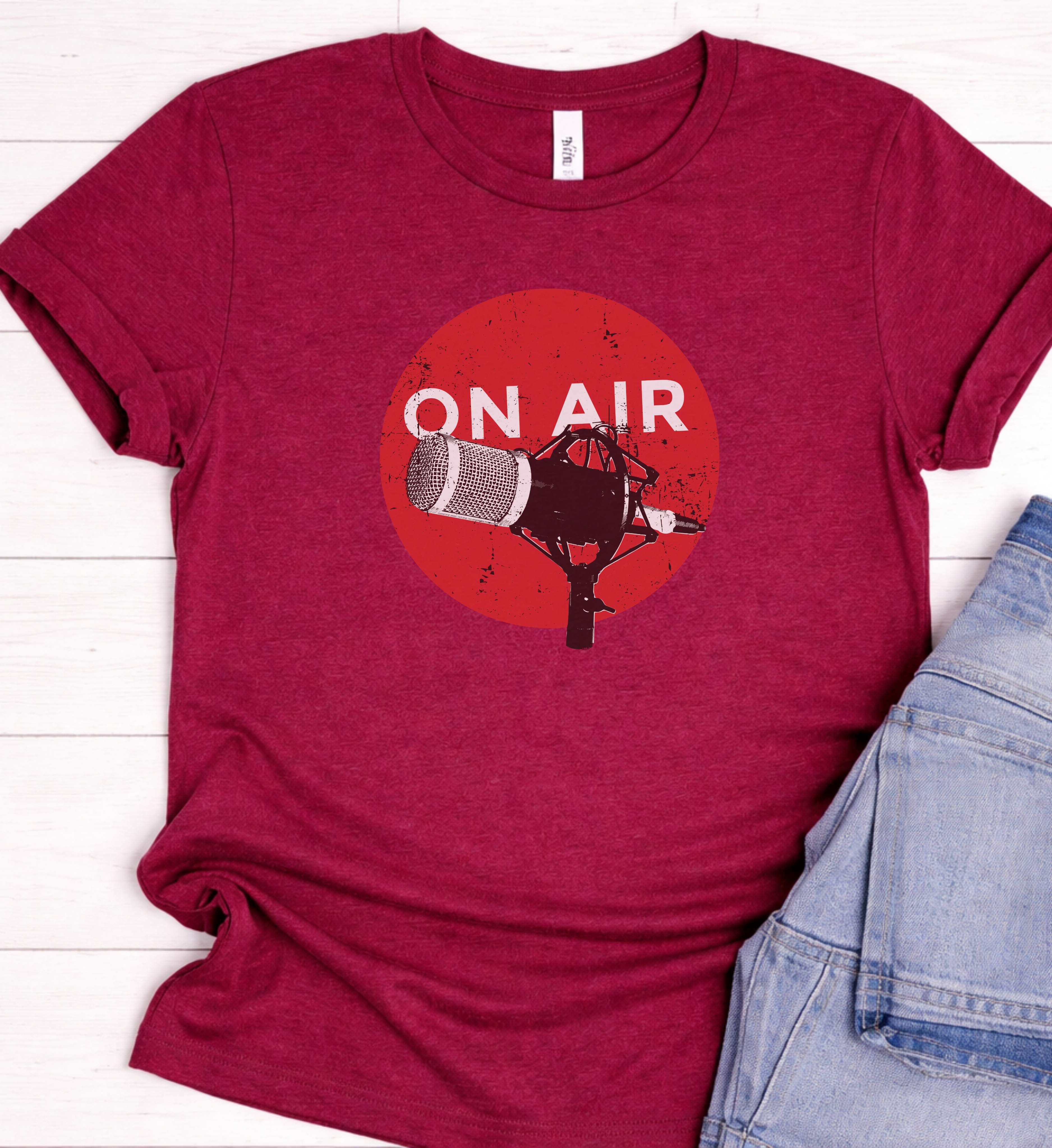 On Air Shirt – Podcast Microphone Graphic Tee