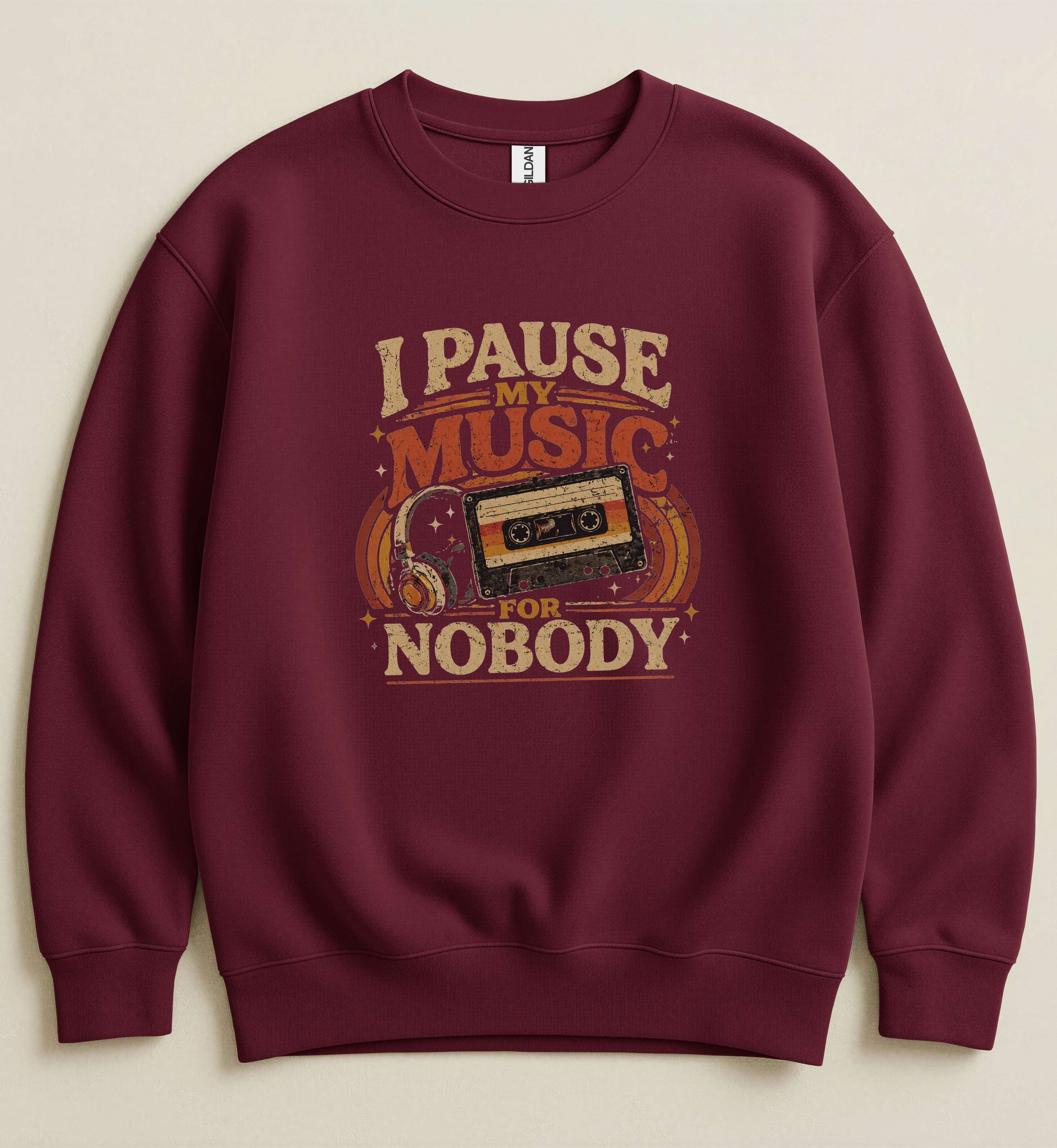 Funny Music Lover Crewneck | Retro Style