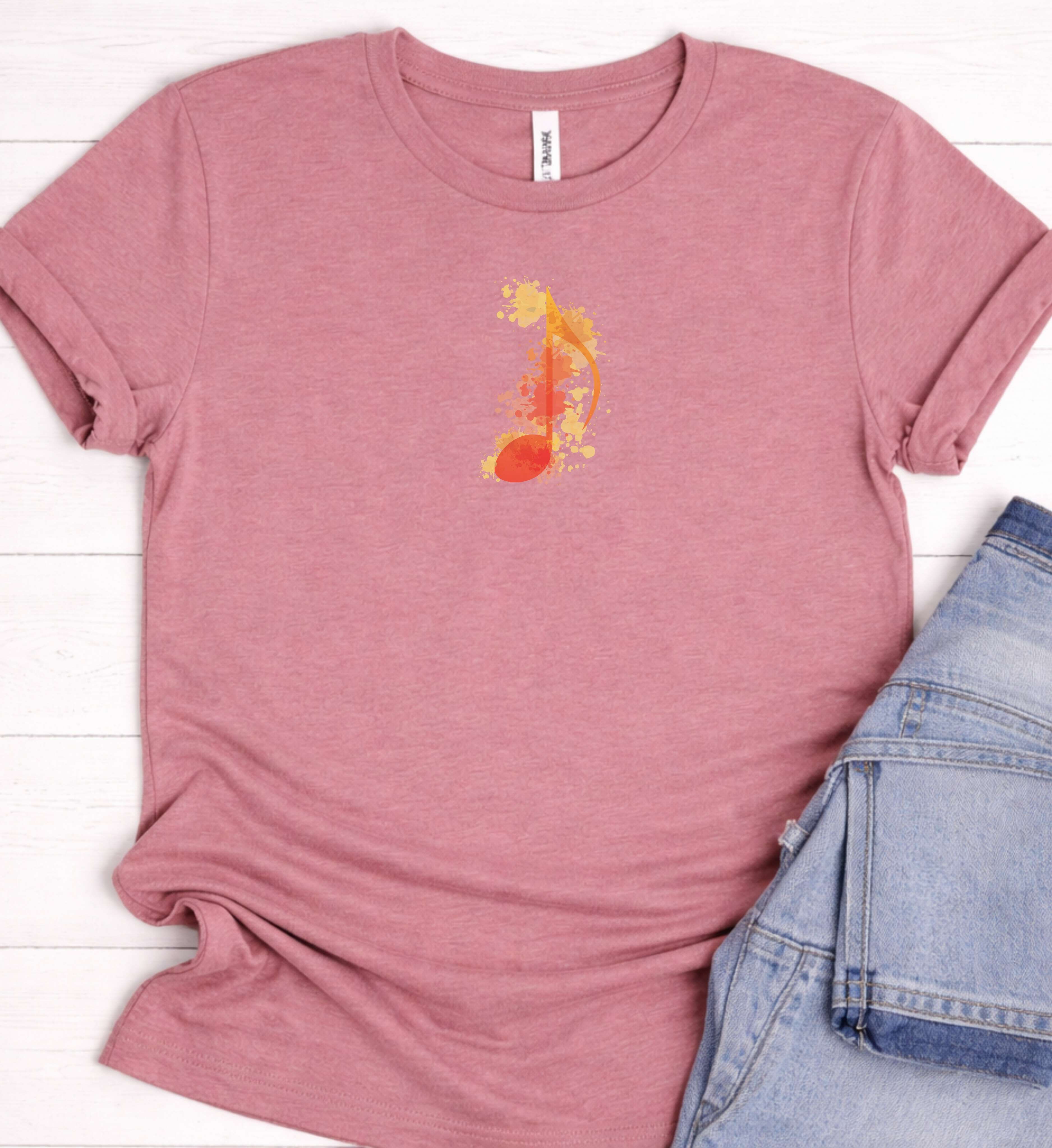 Music Note Shirt – Watercolor Abstract Music Tee