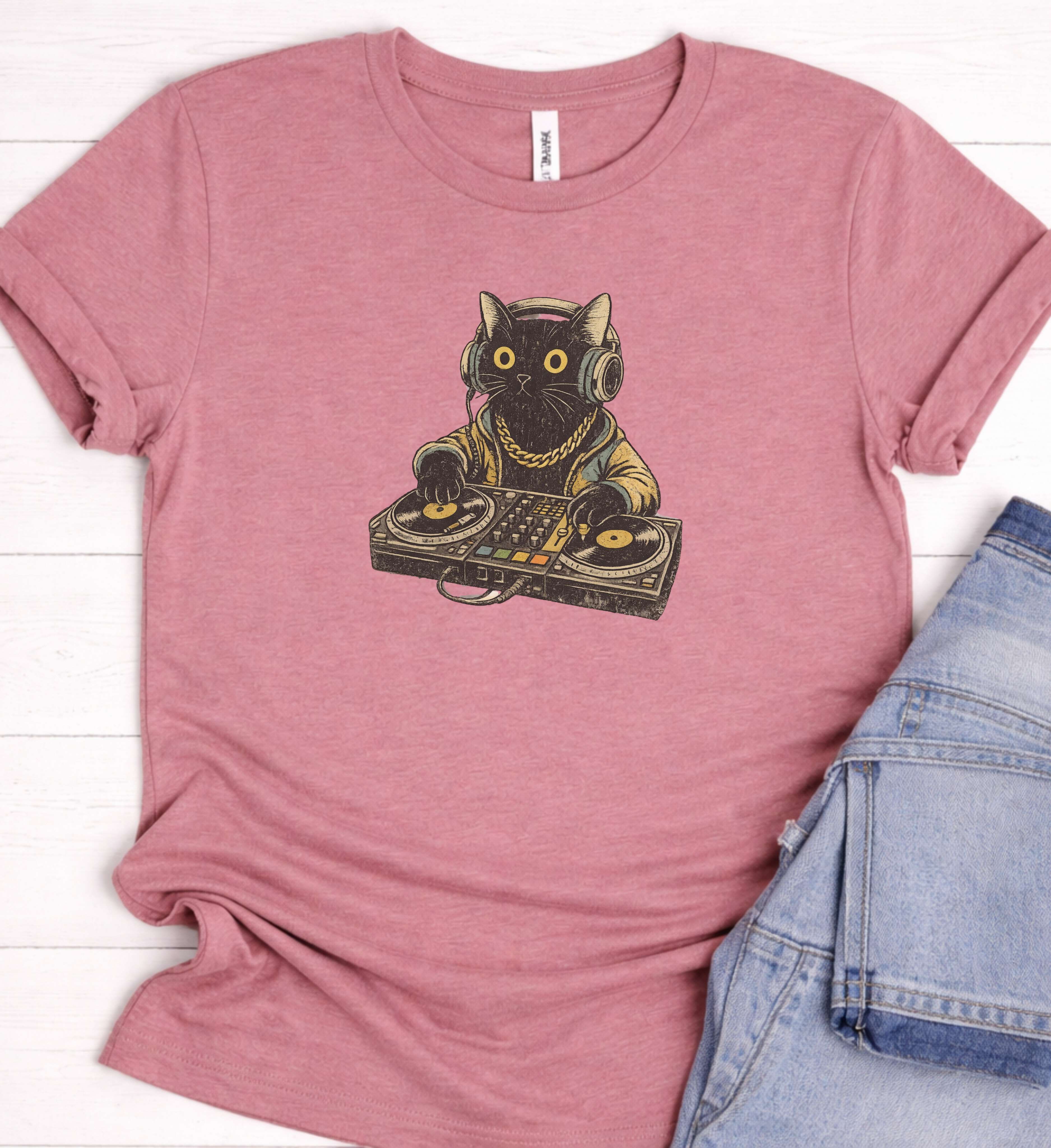 DJ Cat Shirt – Funny Music Streetwear Tee