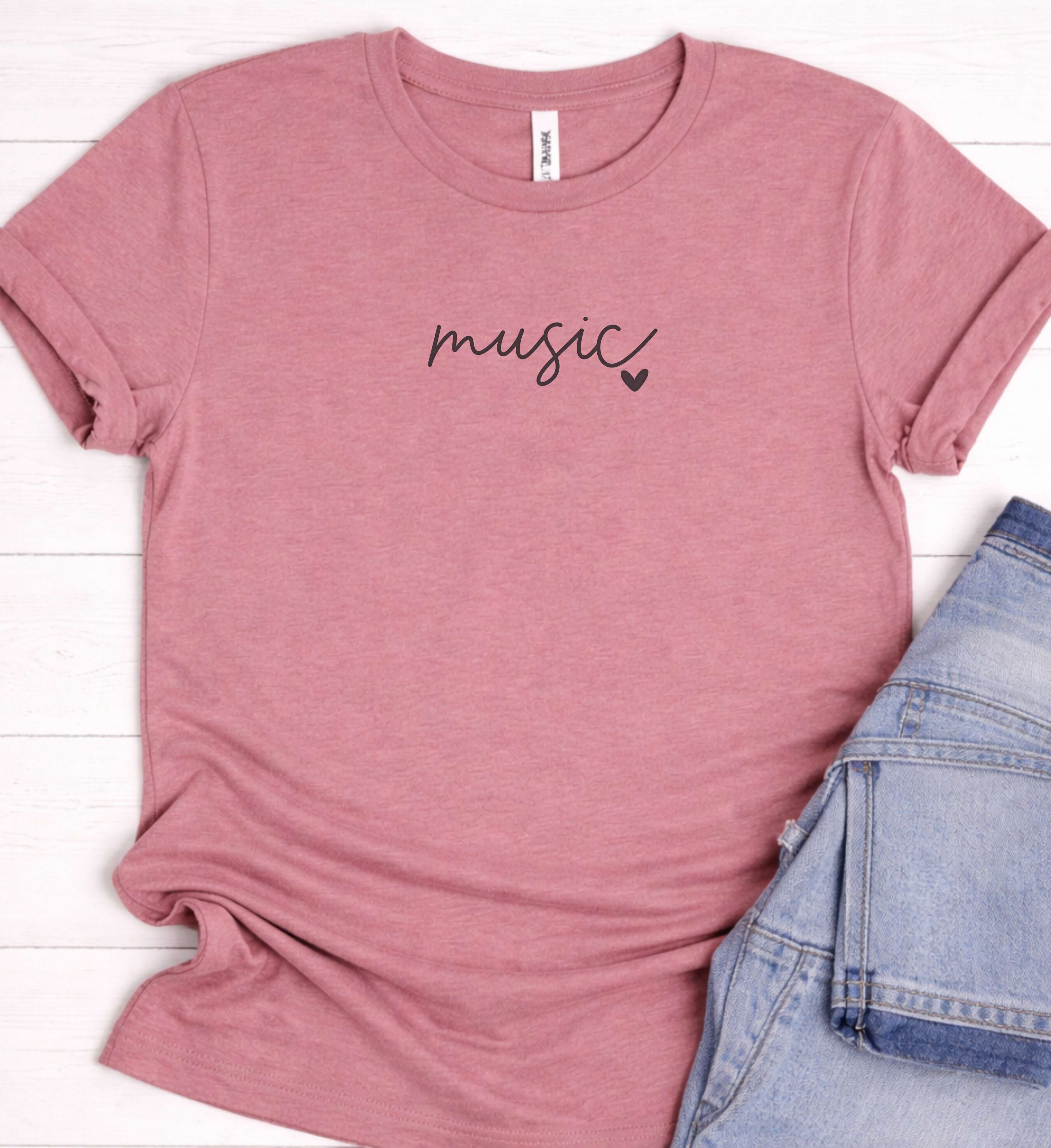 Minimal Music Shirt – Aesthetic Typography Tee