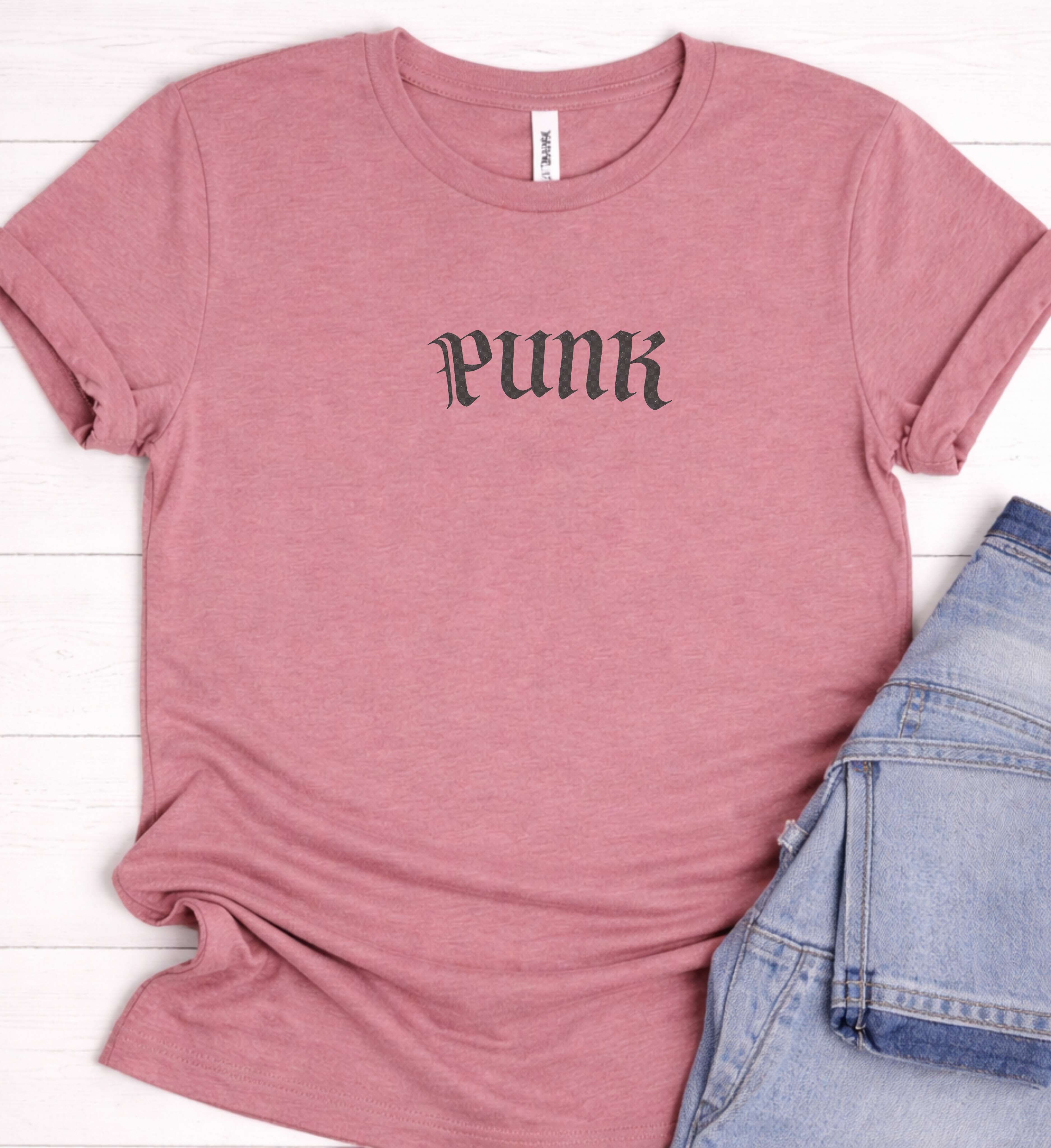 Punk Shirt – Gothic Typography Music Tee