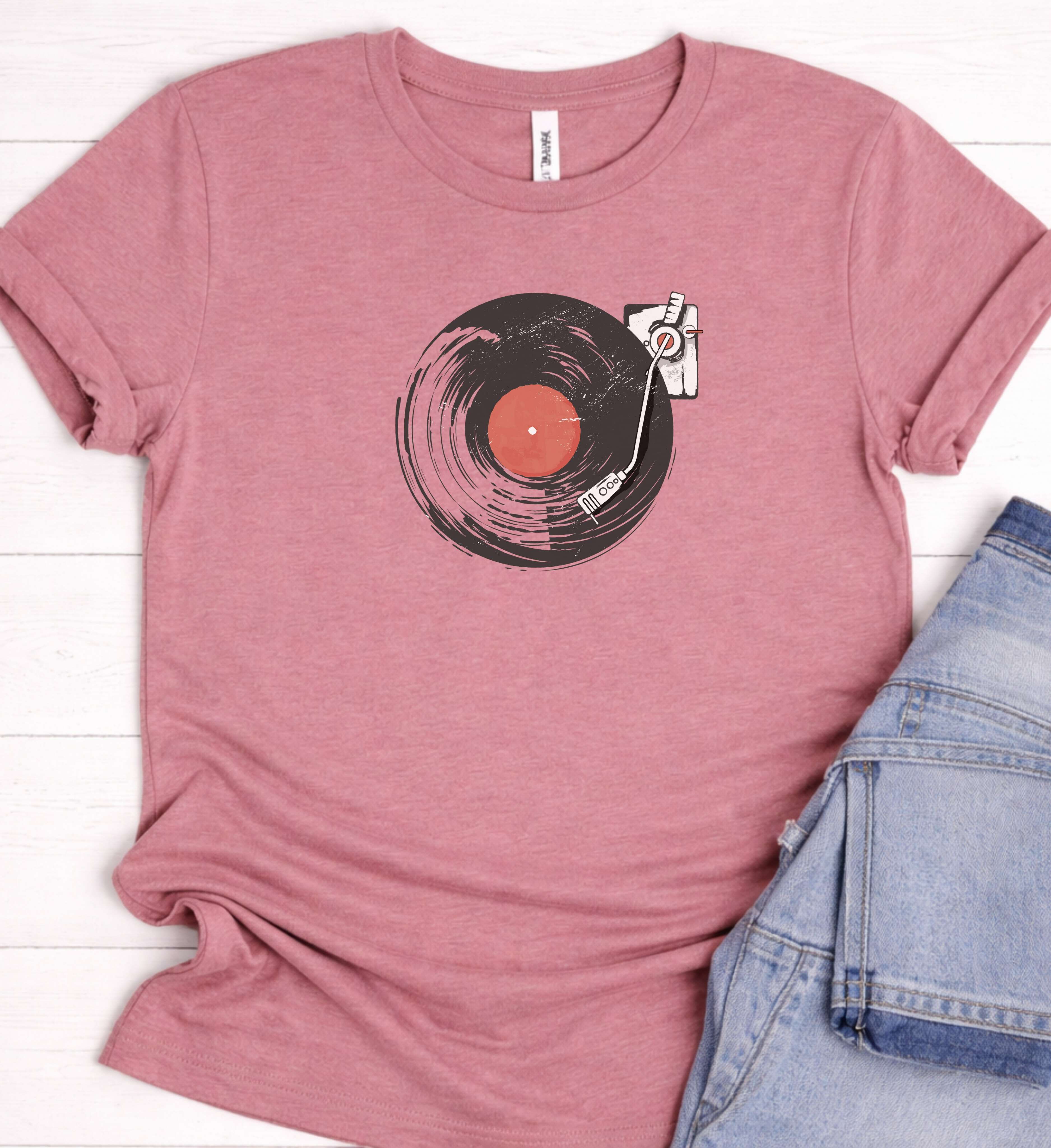 Vinyl Record Shirt – Retro Record Player Tee