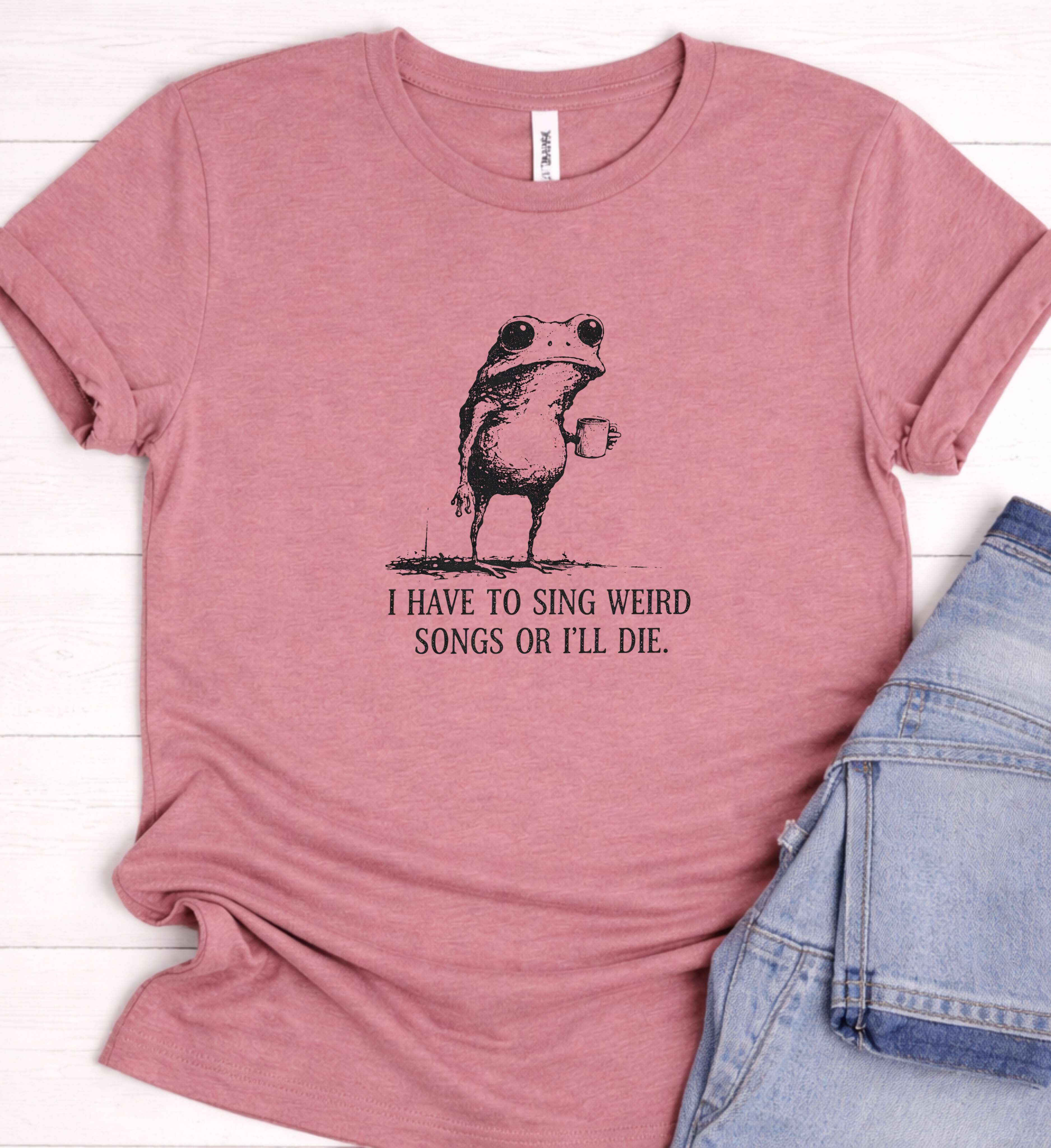 Funny Frog Music Shirt – Weird Songs Graphic Tee