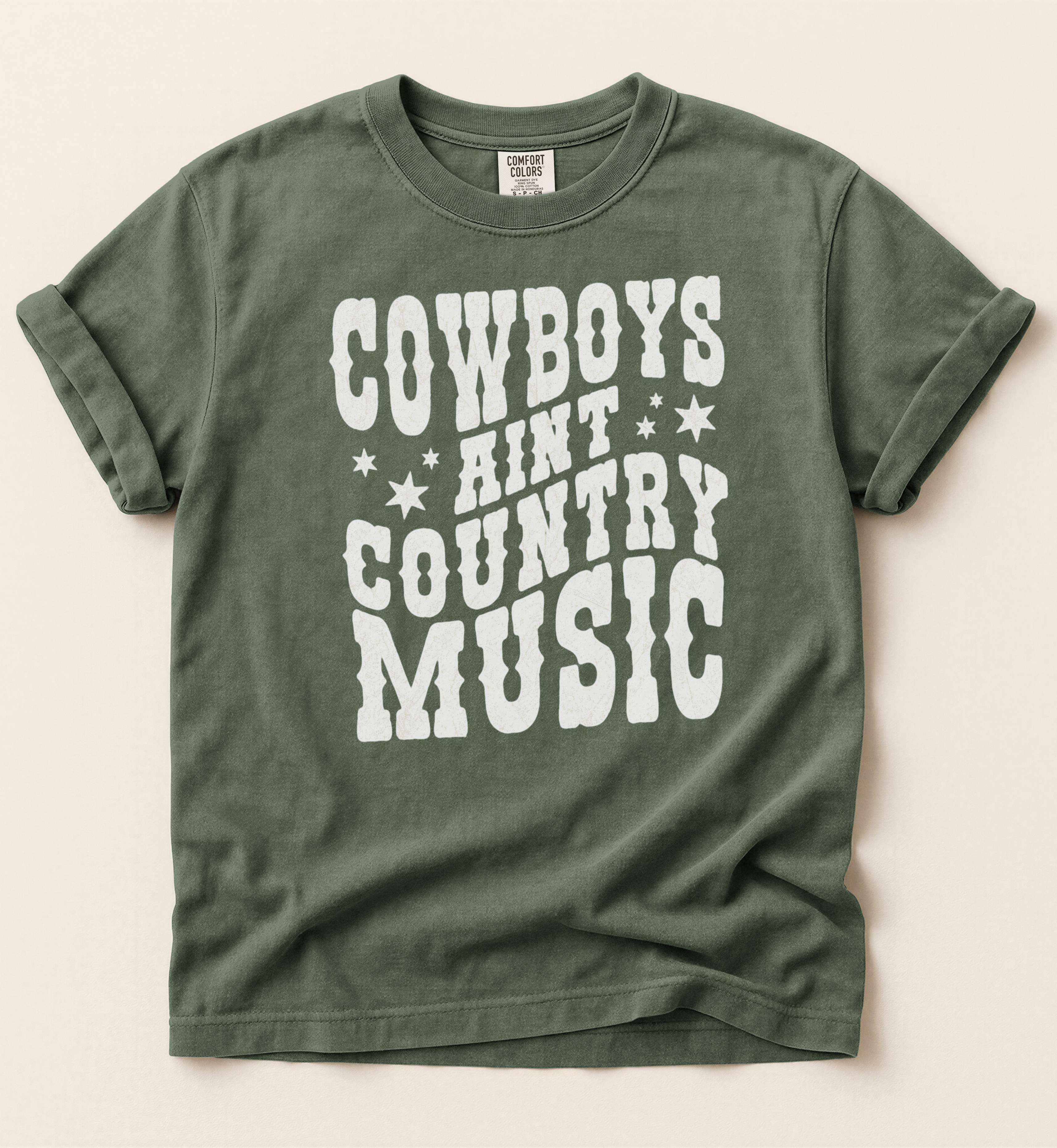 Cowboys Ain't Country Music – Vintage Western Statement Tee
