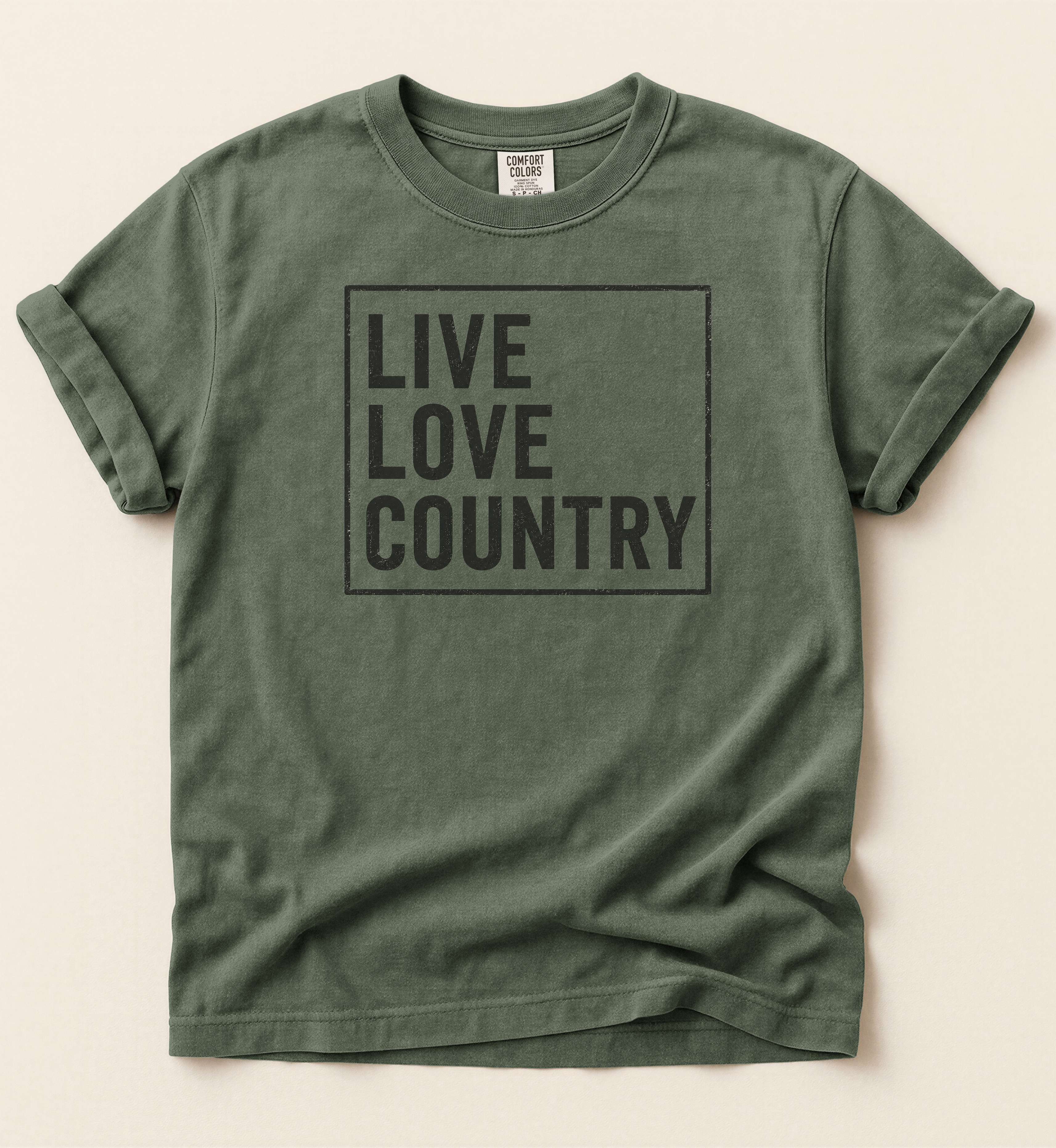 Live Love Country – Minimal Western Graphic Tee