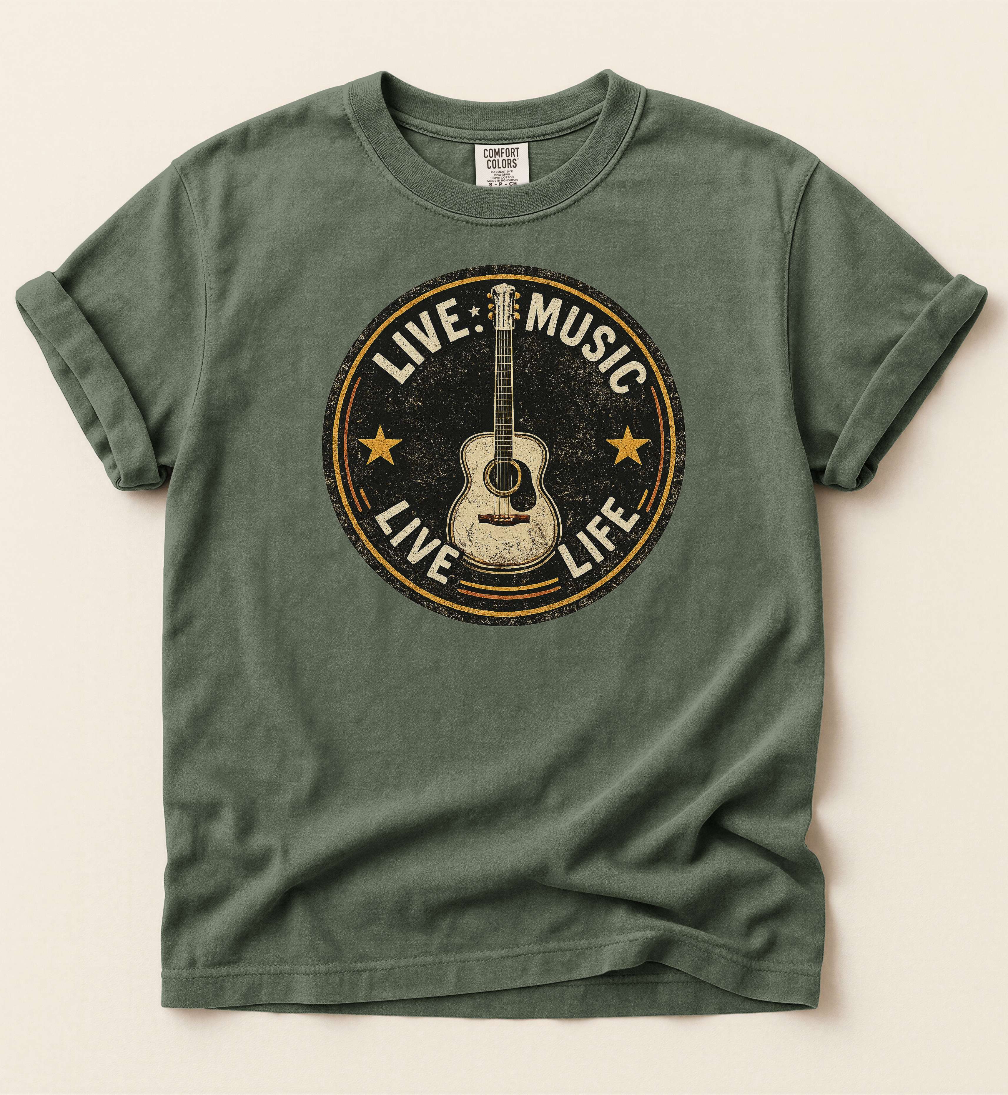 Live Music Live Life Shirt – Country Music Graphic Tee