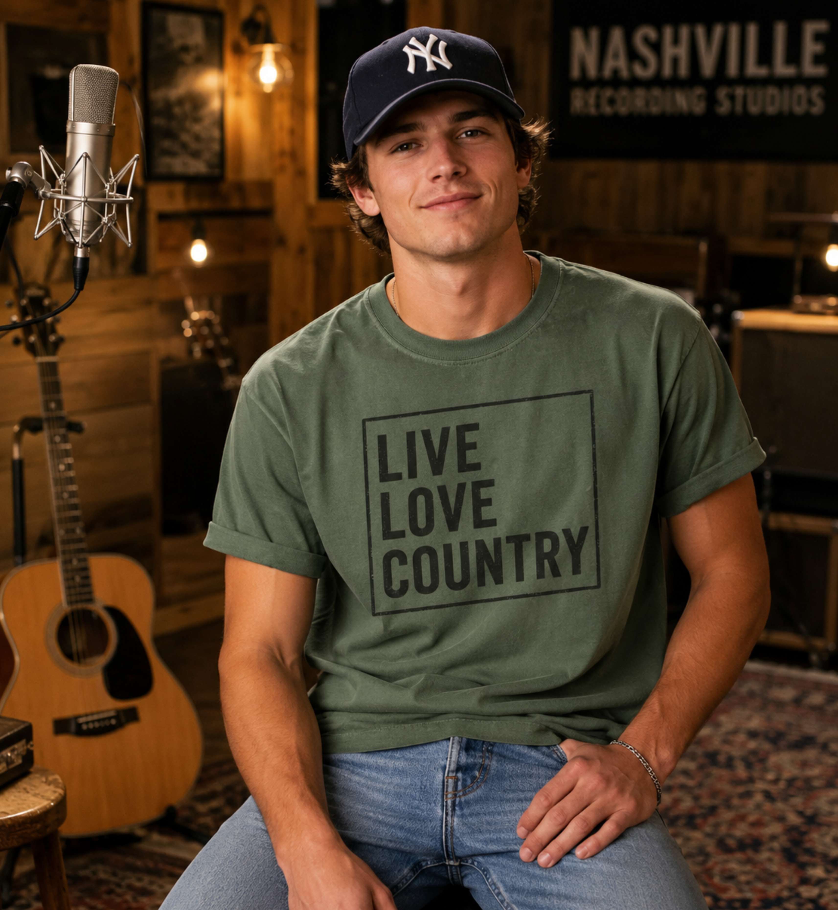 Live Love Country – Minimal Western Graphic Tee