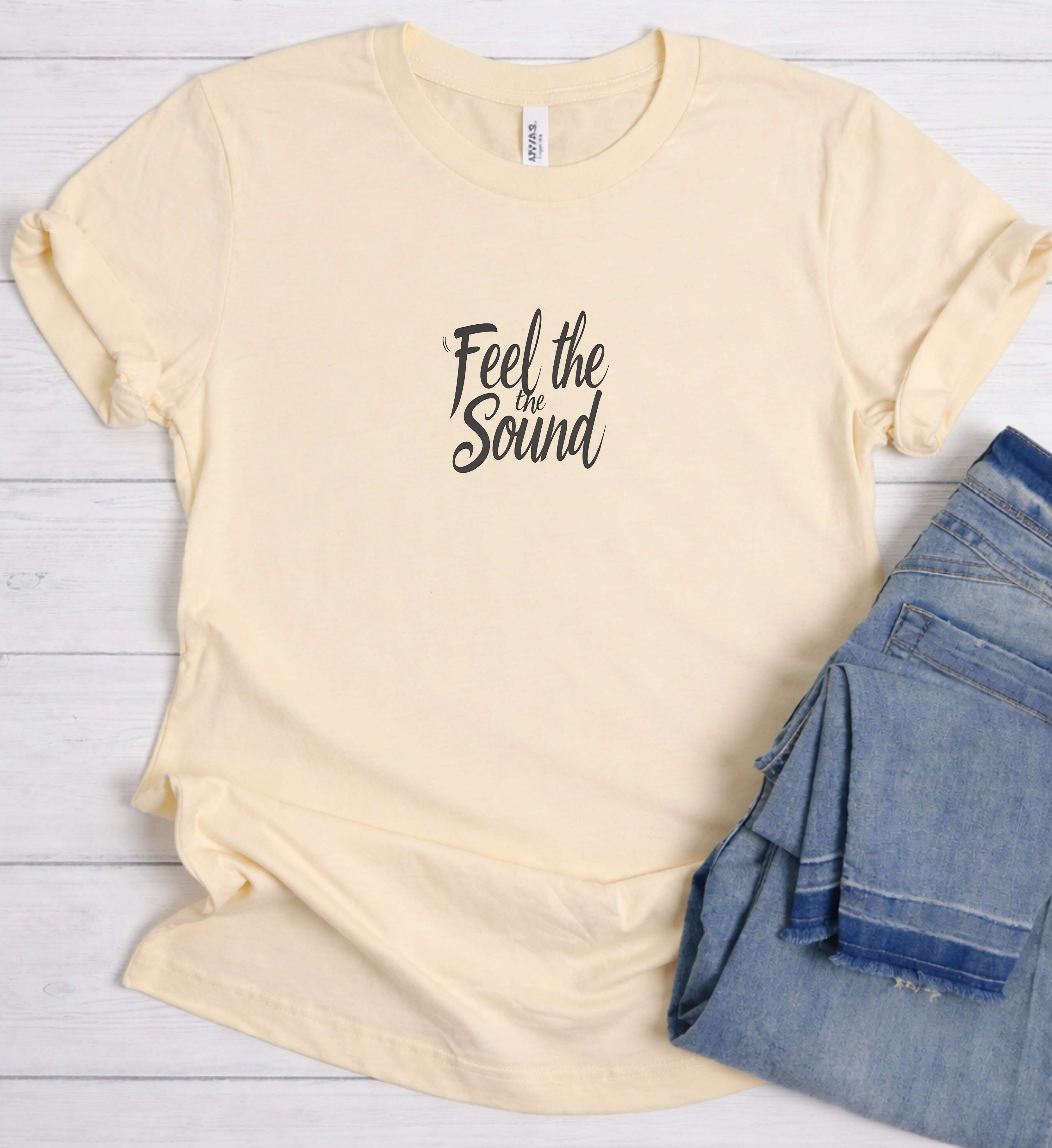 Feel The Sound Shirt – Aesthetic Music Quote Tee