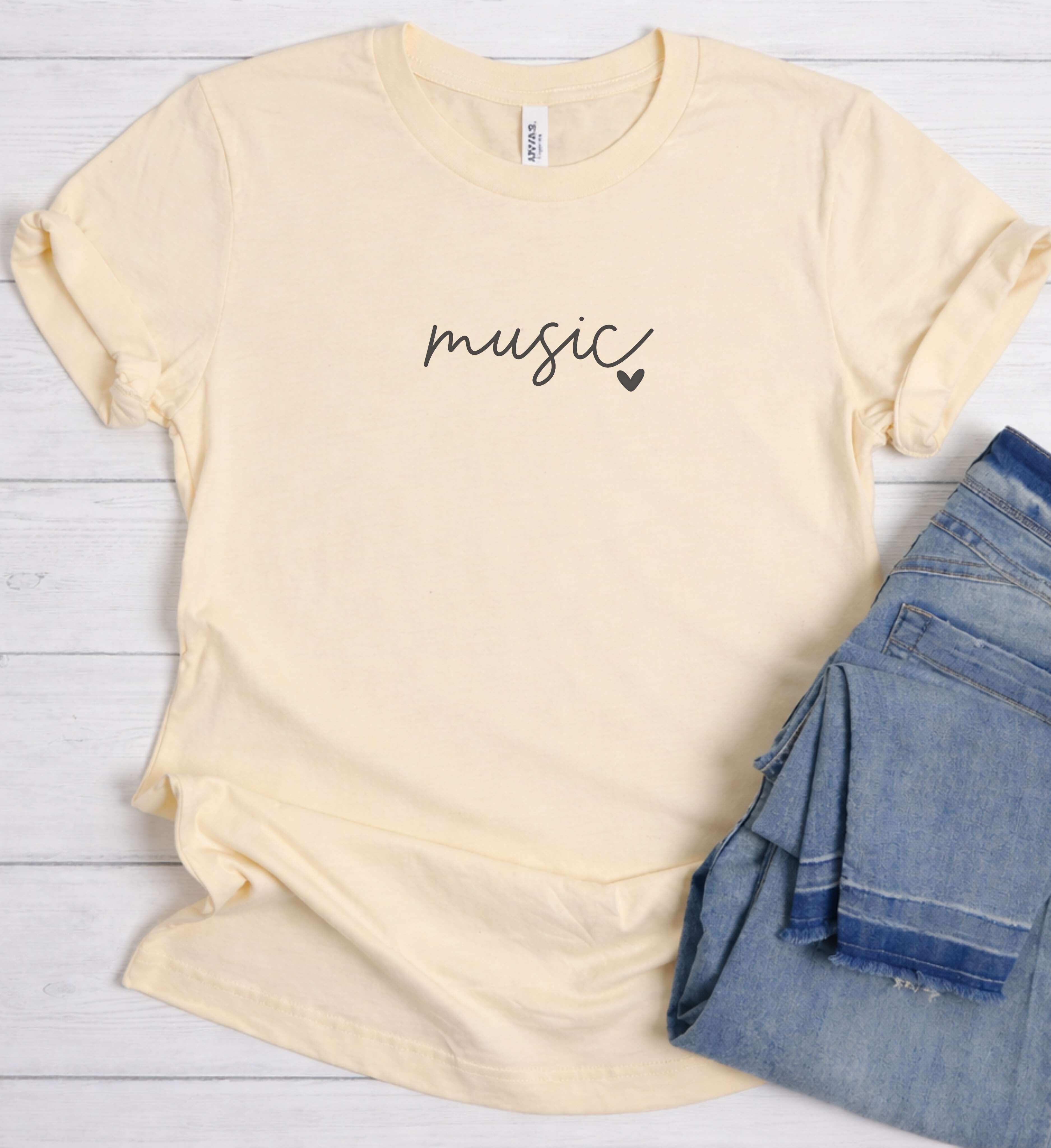 Minimal Music Shirt – Aesthetic Typography Tee