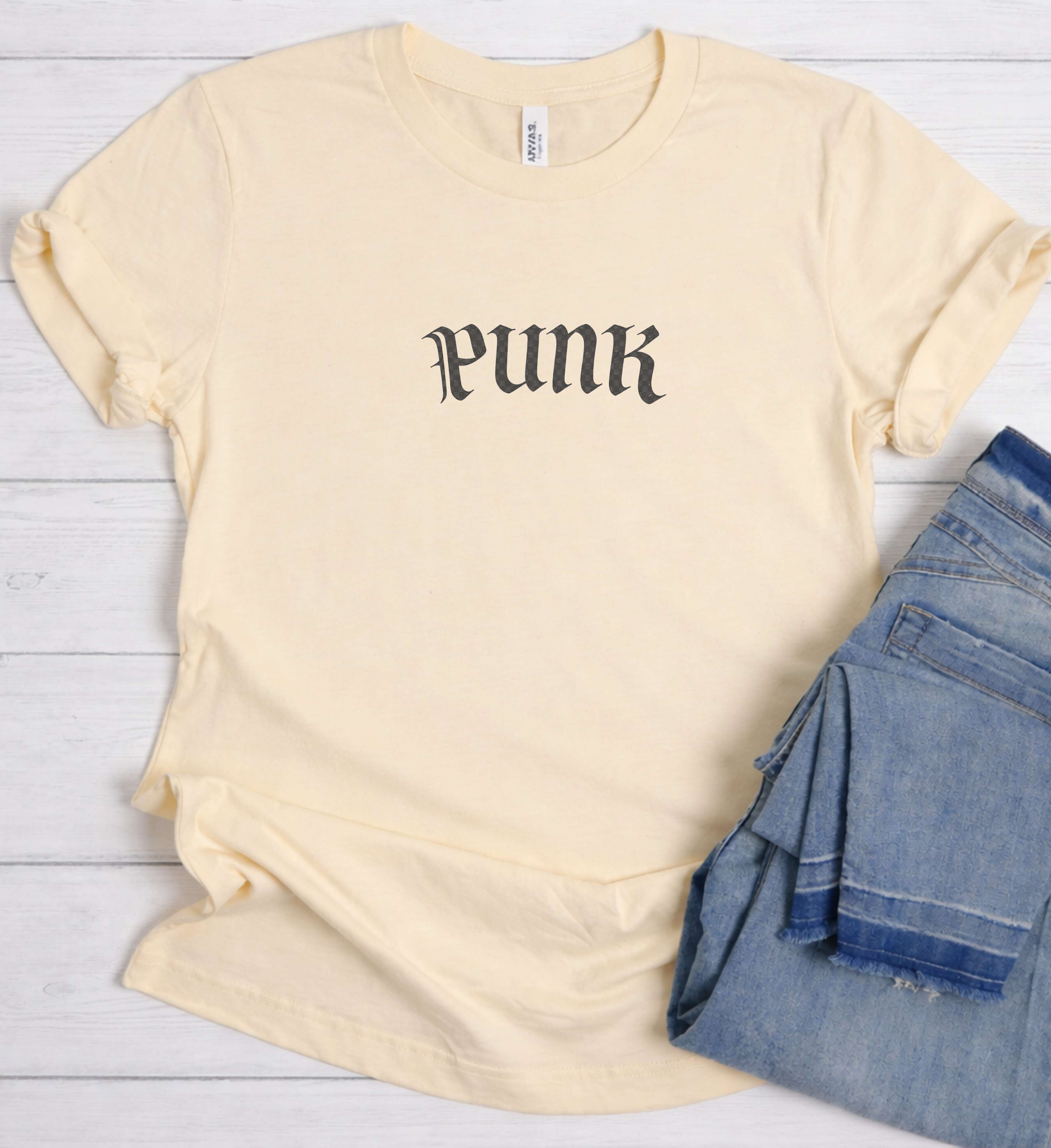 Punk Shirt – Gothic Typography Music Tee