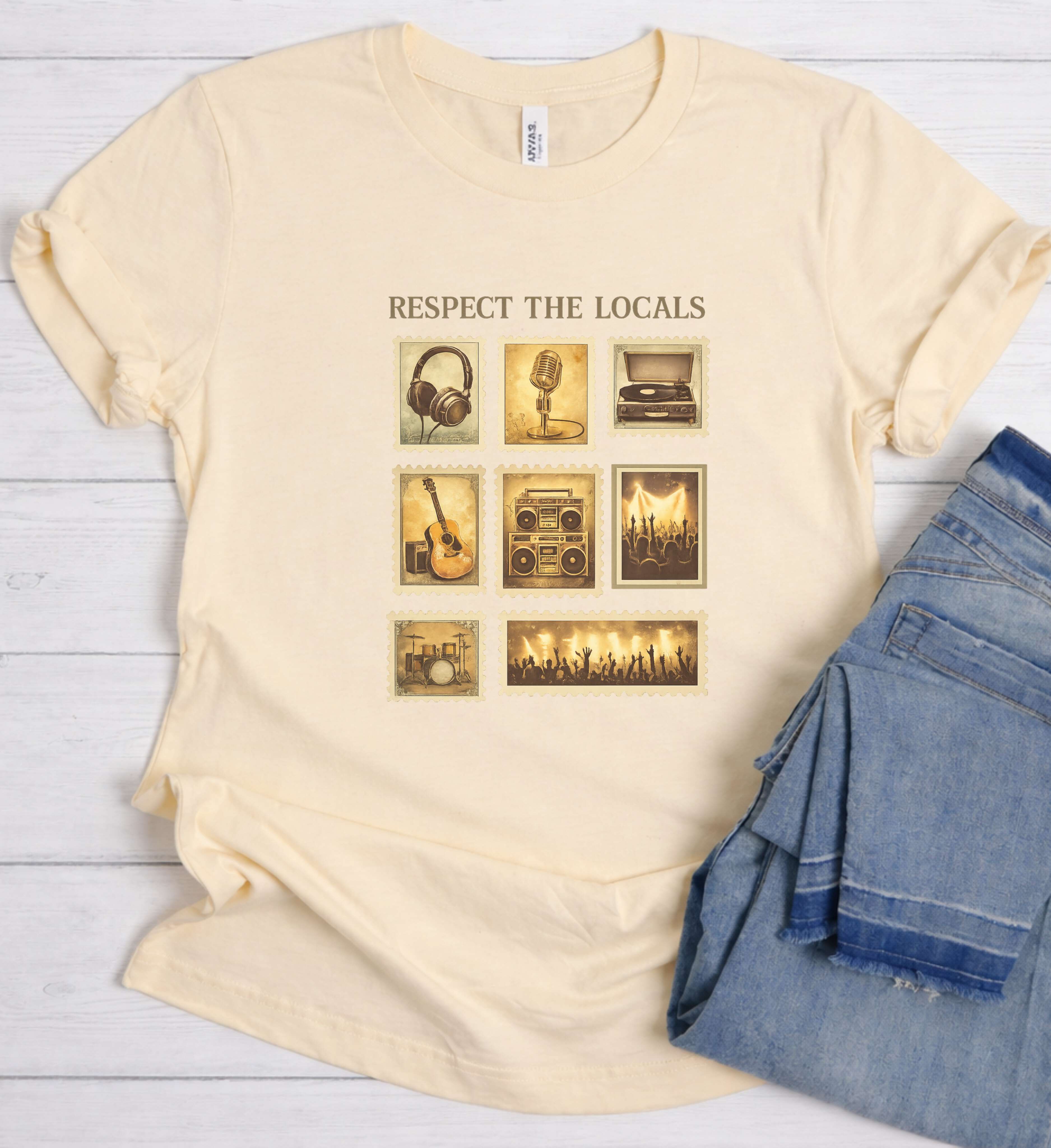 Respect The Locals Shirt – Vintage Music Graphic Tee