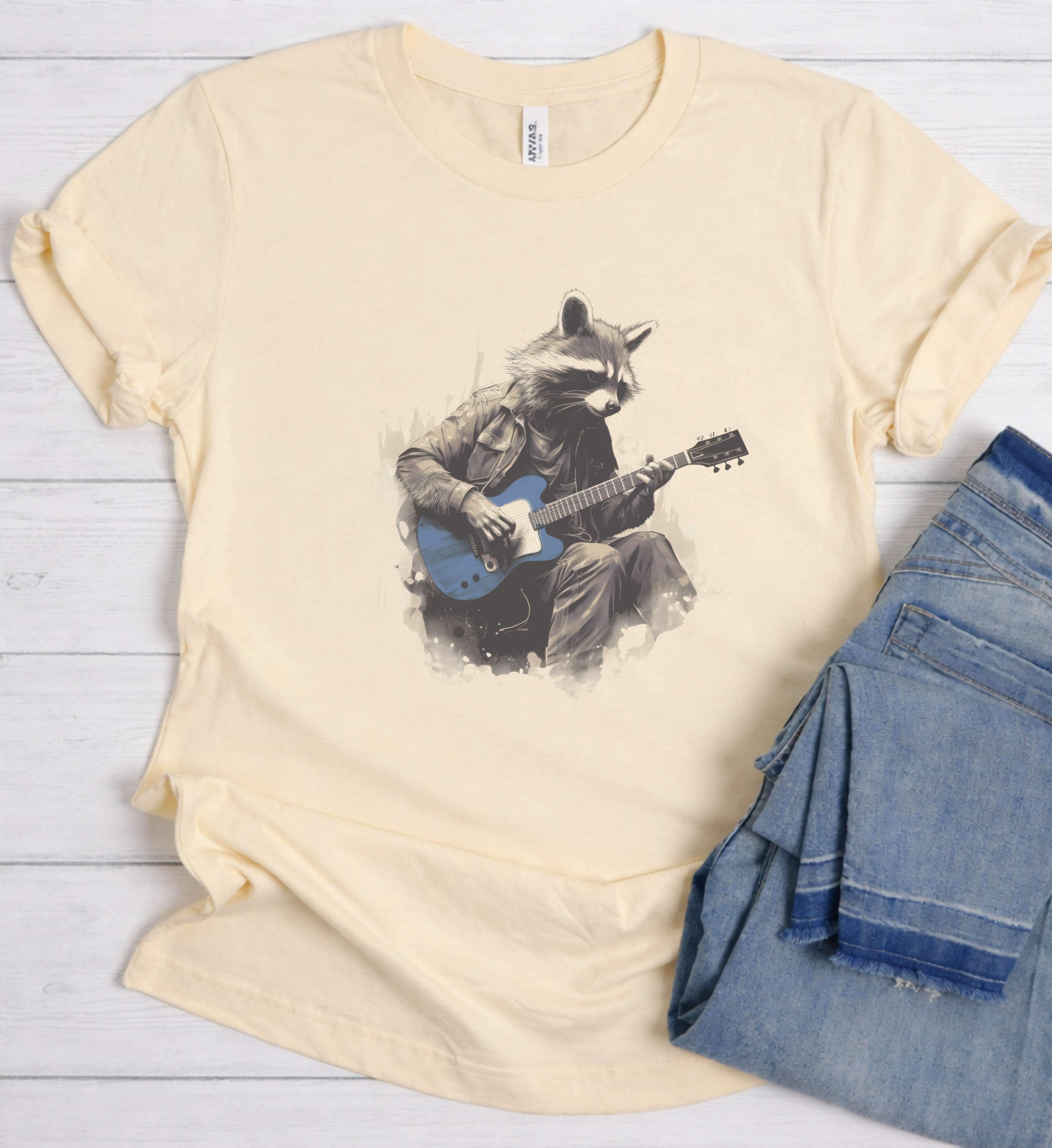 Raccoon Guitar Tee – Wild Sound Energy