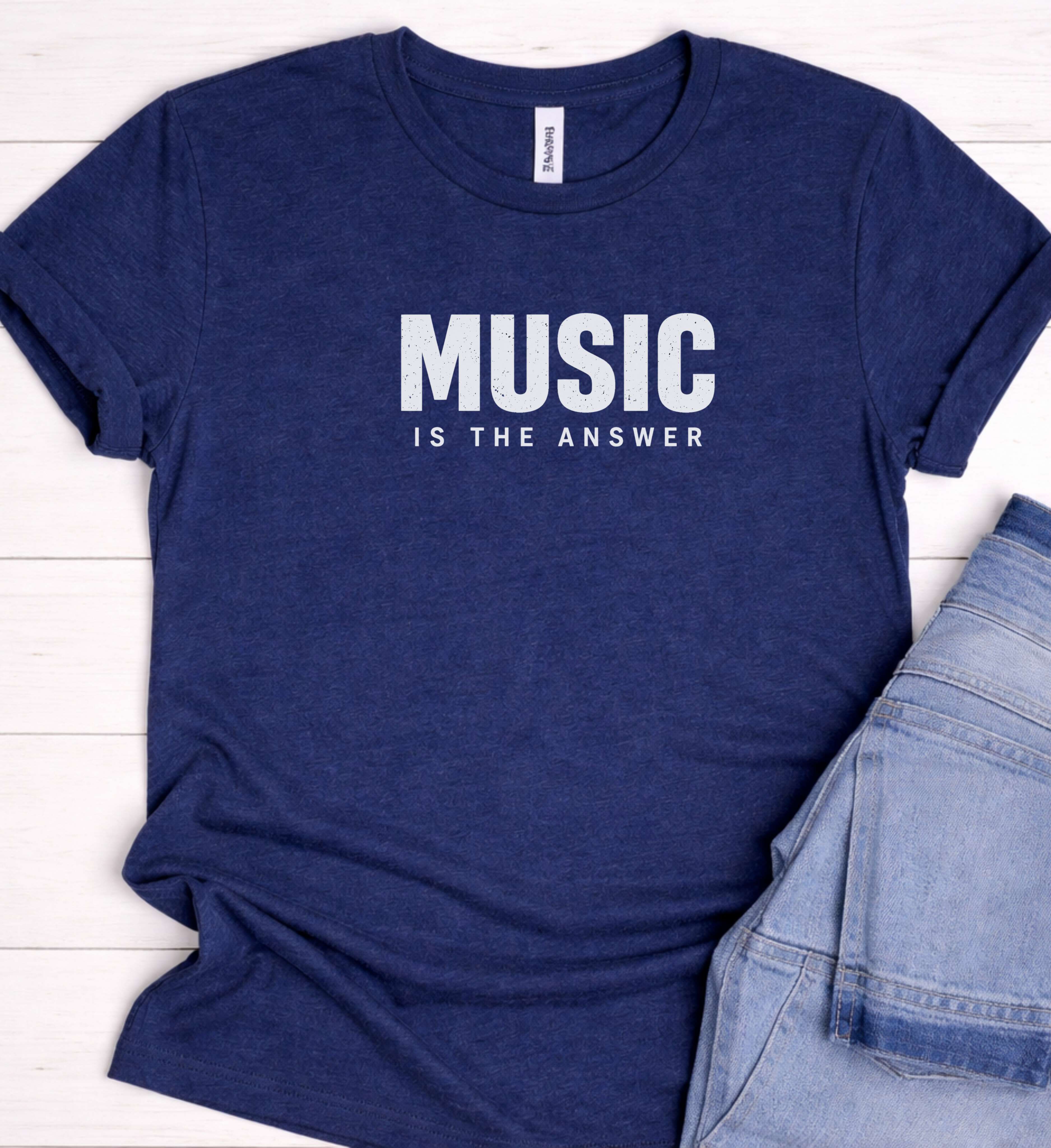 Music Is The Answer Shirt – Minimal Music Graphic Tee