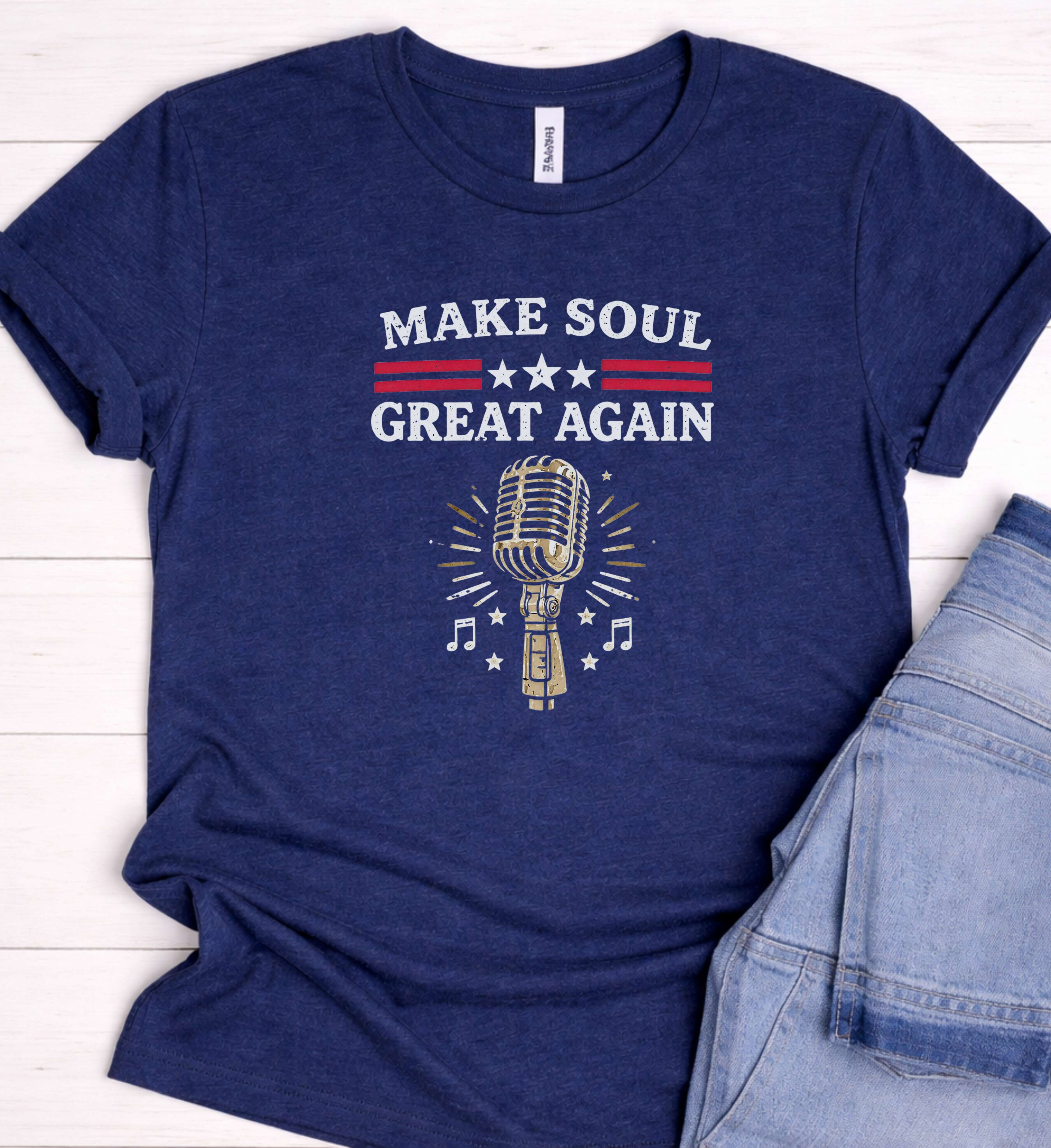 Soul Music Shirt – Vintage Microphone Graphic Tee