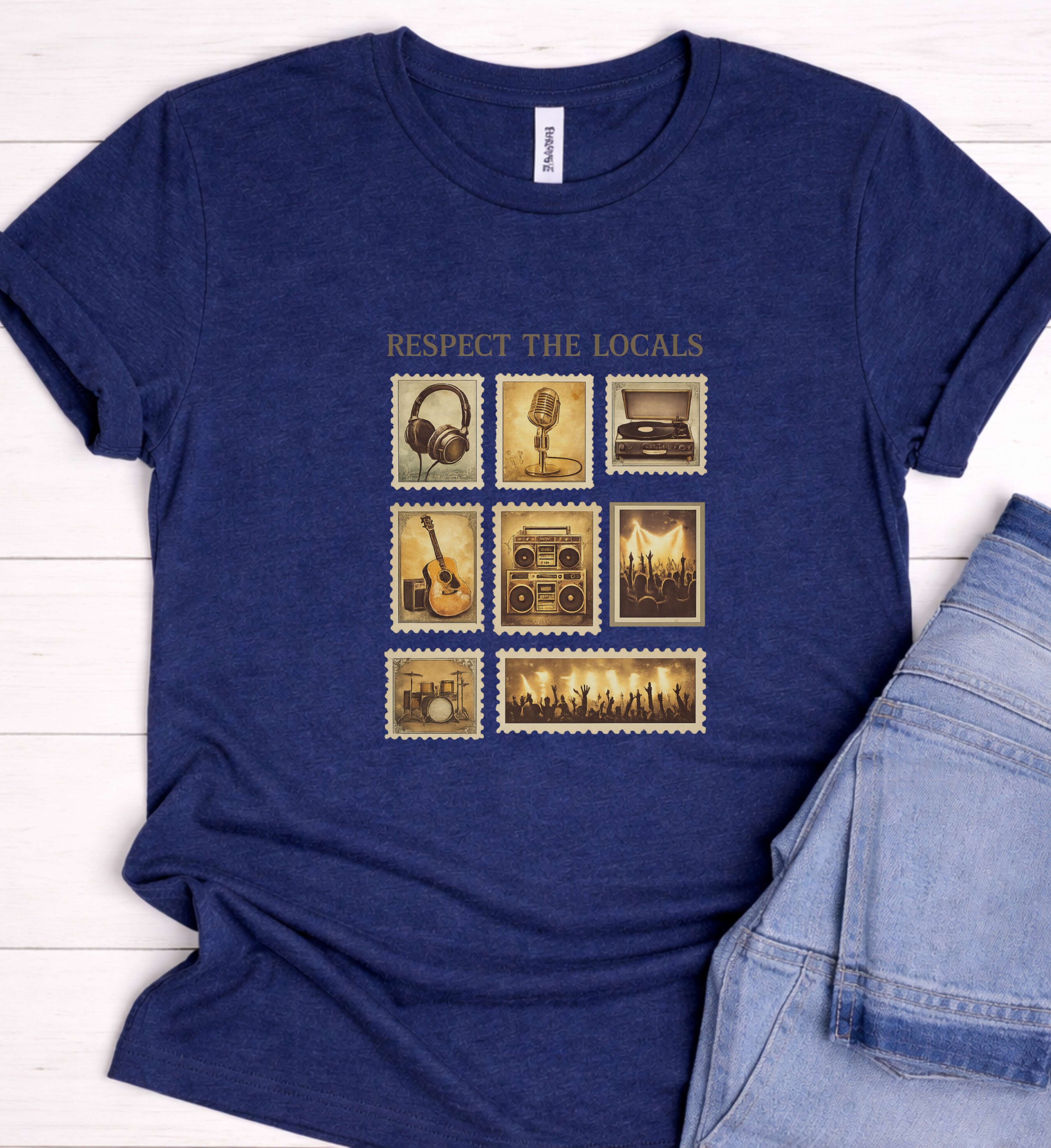 Respect The Locals Shirt – Vintage Music Graphic Tee