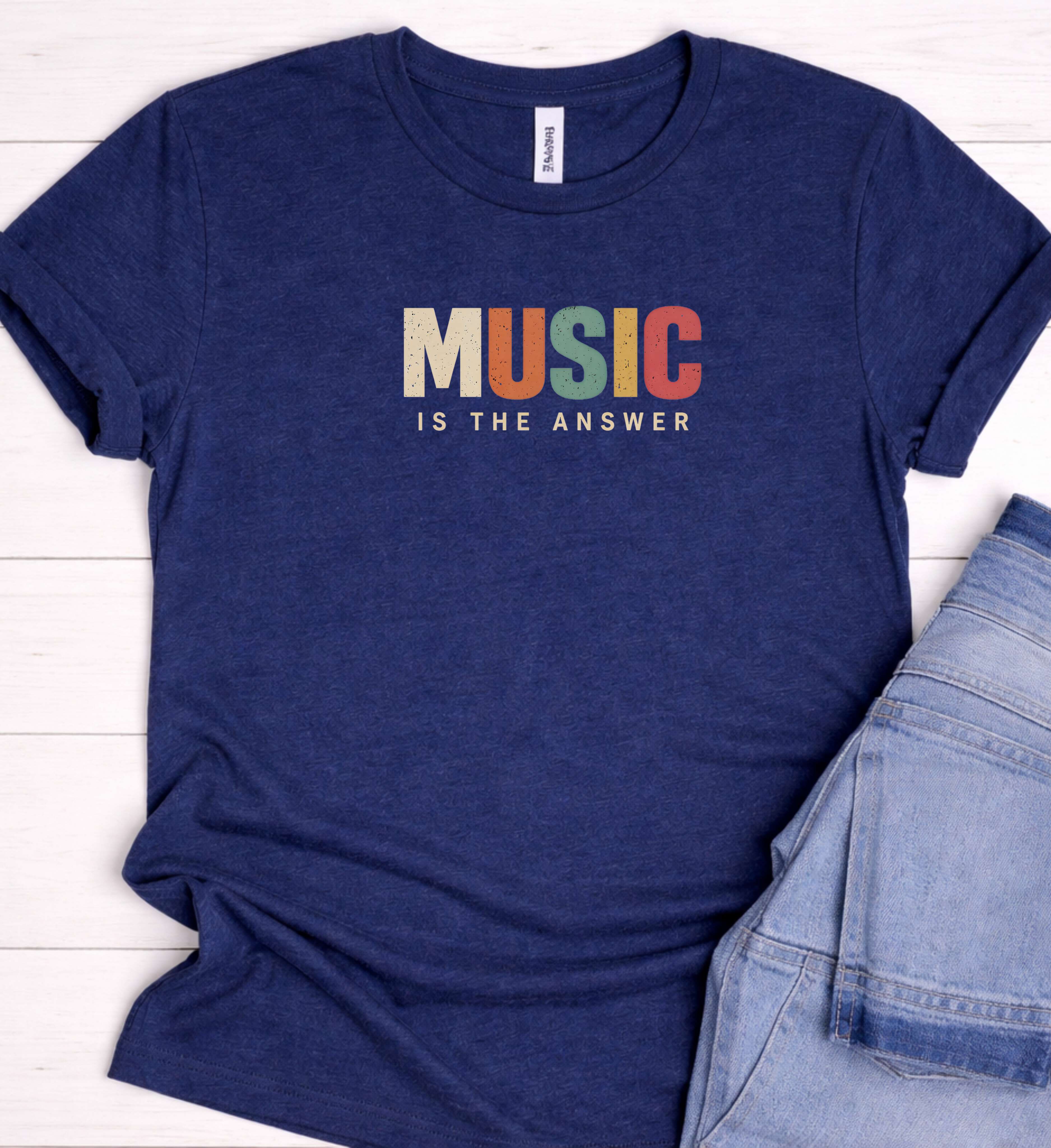 Music Is The Answer Shirt – Retro Music Lover Tee