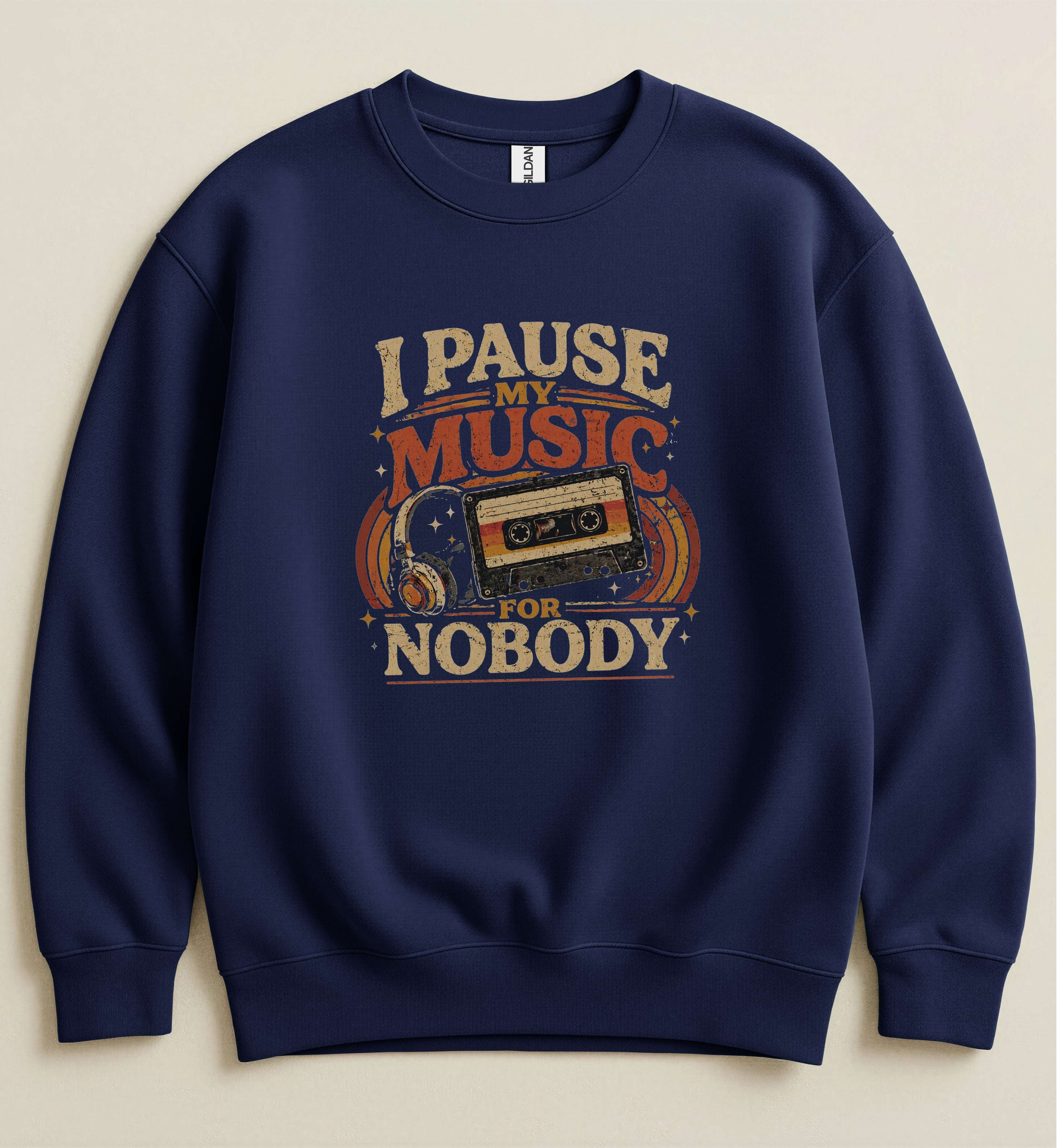 Funny Music Lover Crewneck | Retro Style