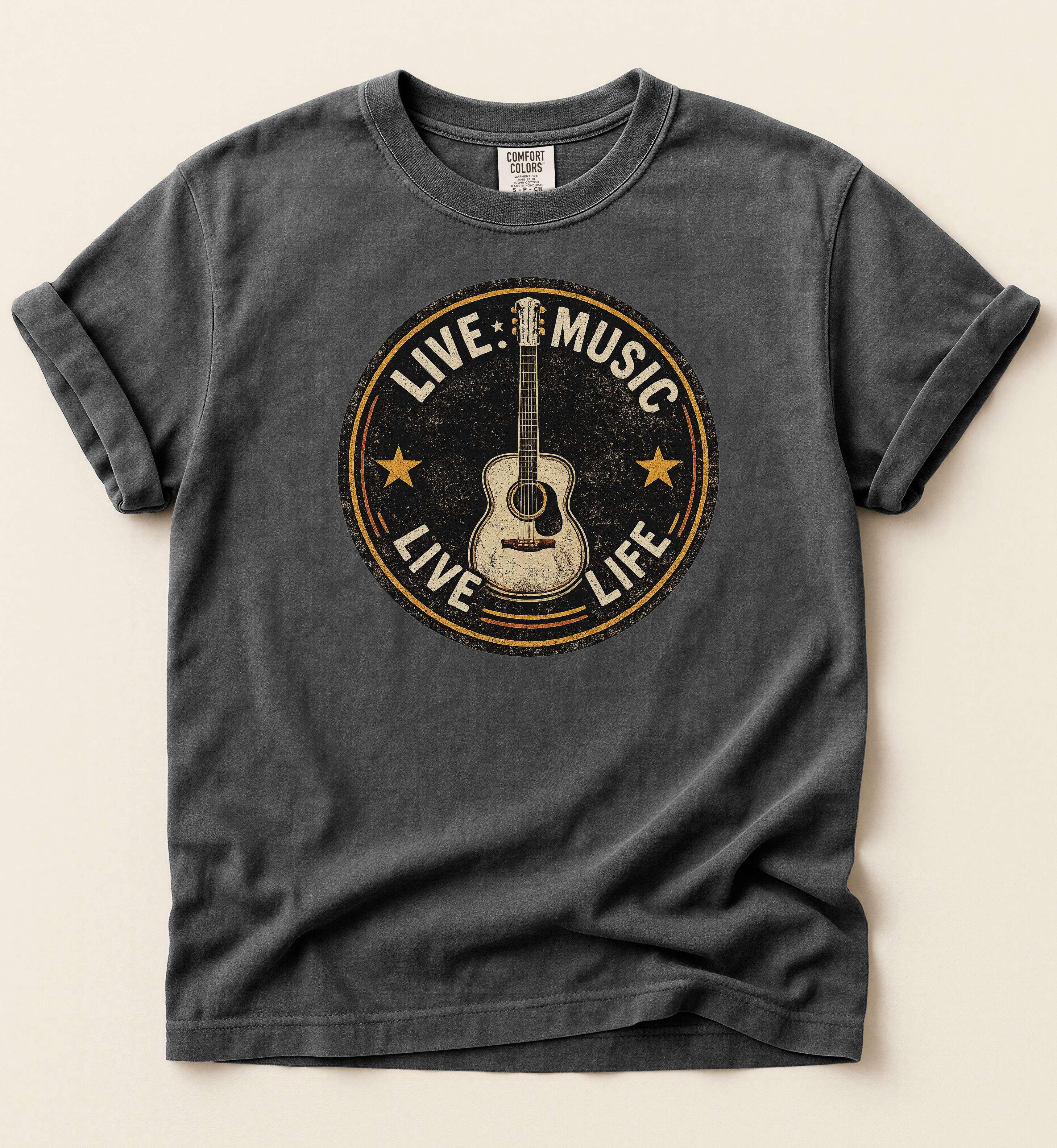 Live Music Live Life Shirt – Country Music Graphic Tee