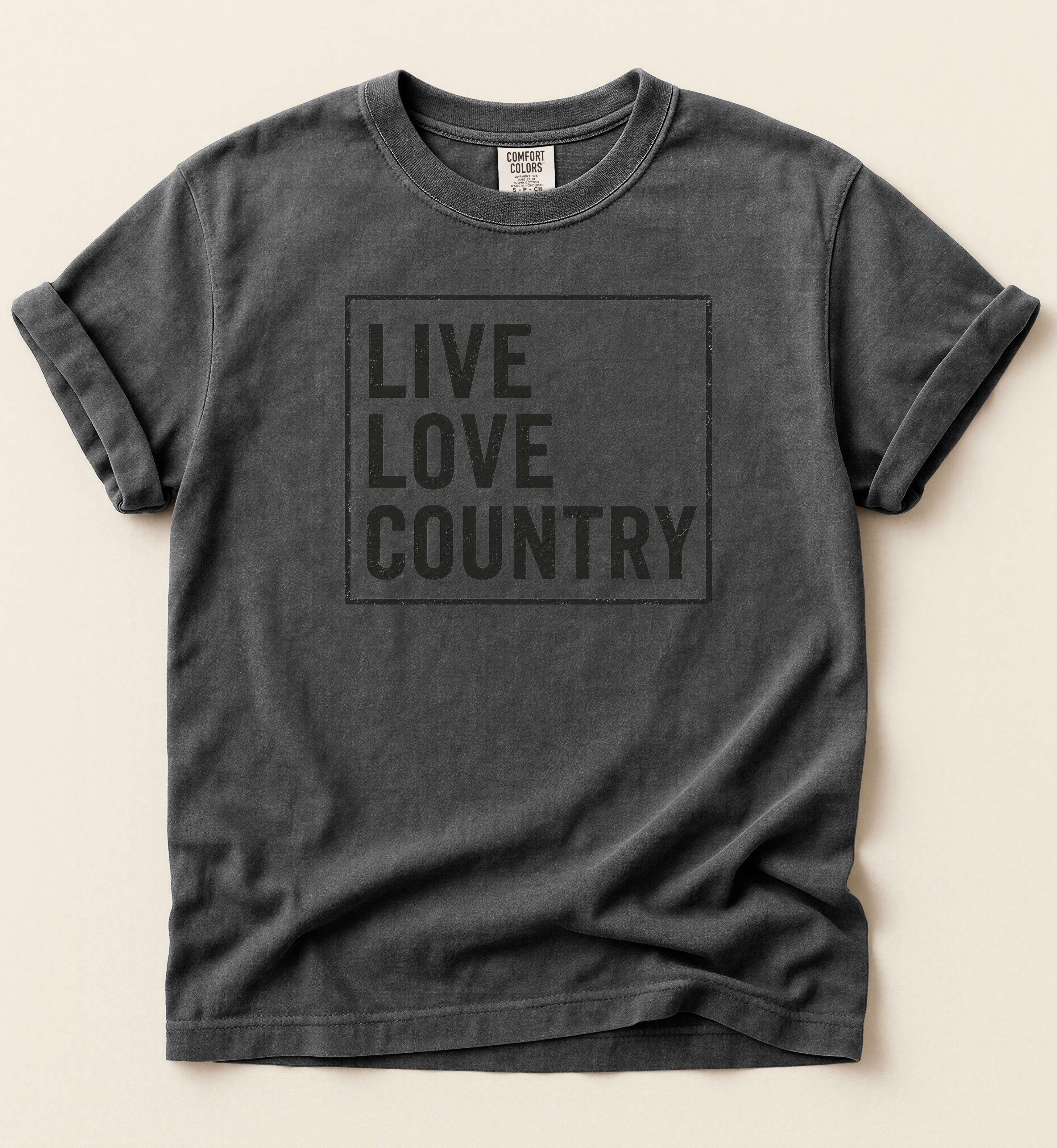 Live Love Country – Minimal Western Graphic Tee