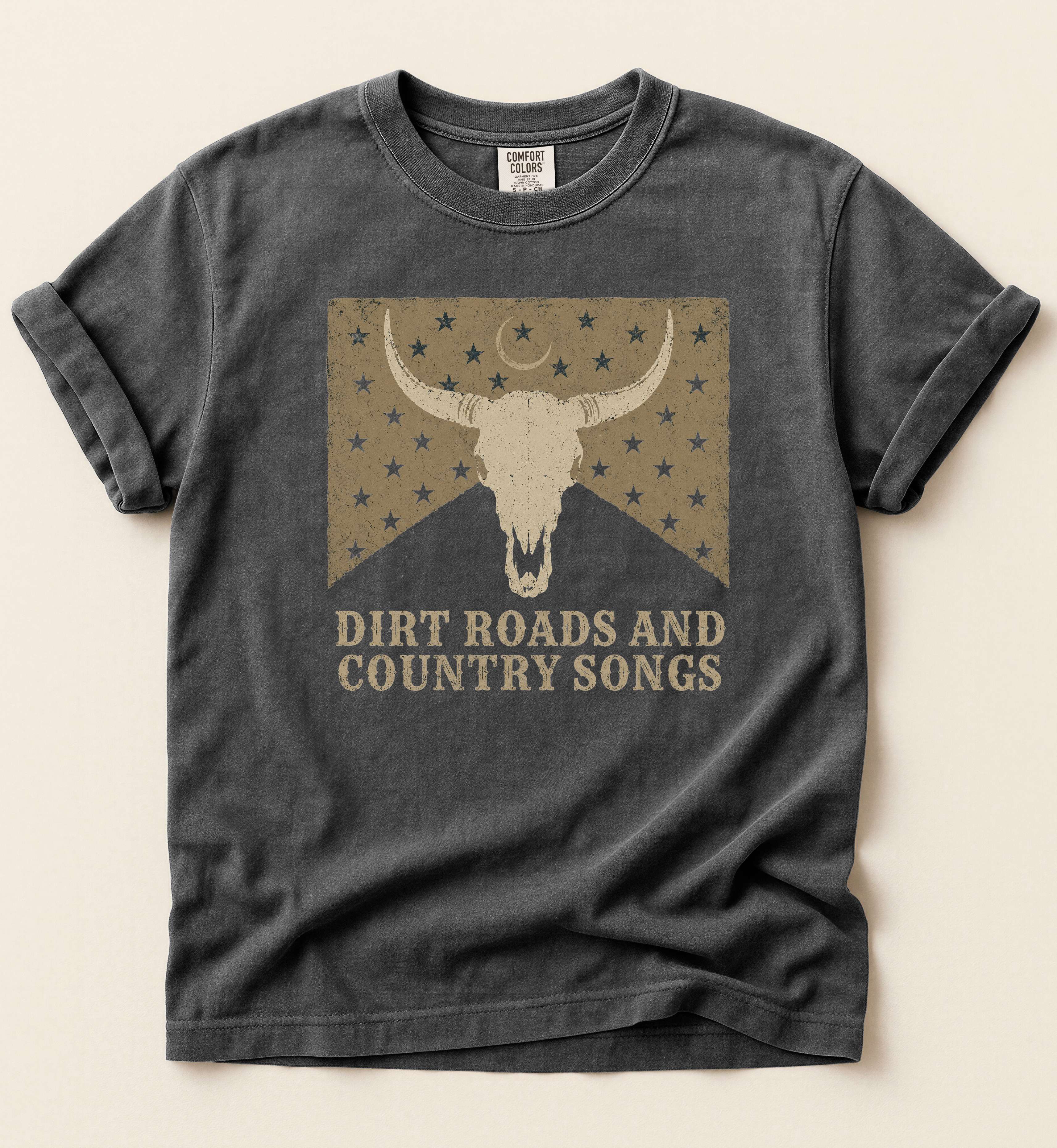 Dirt Roads And Country Songs – Vintage Country Music Tee