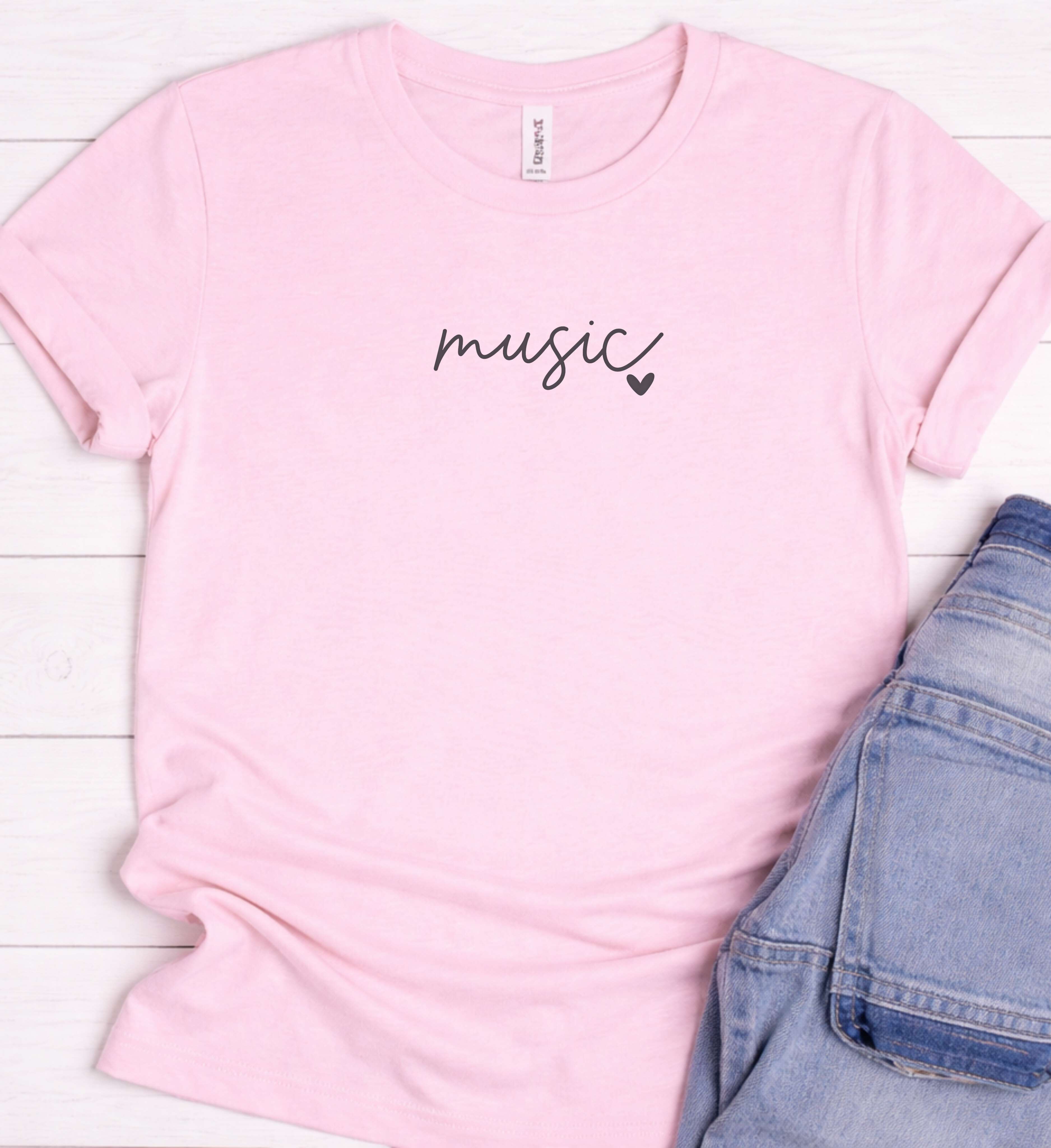 Minimal Music Shirt – Aesthetic Typography Tee