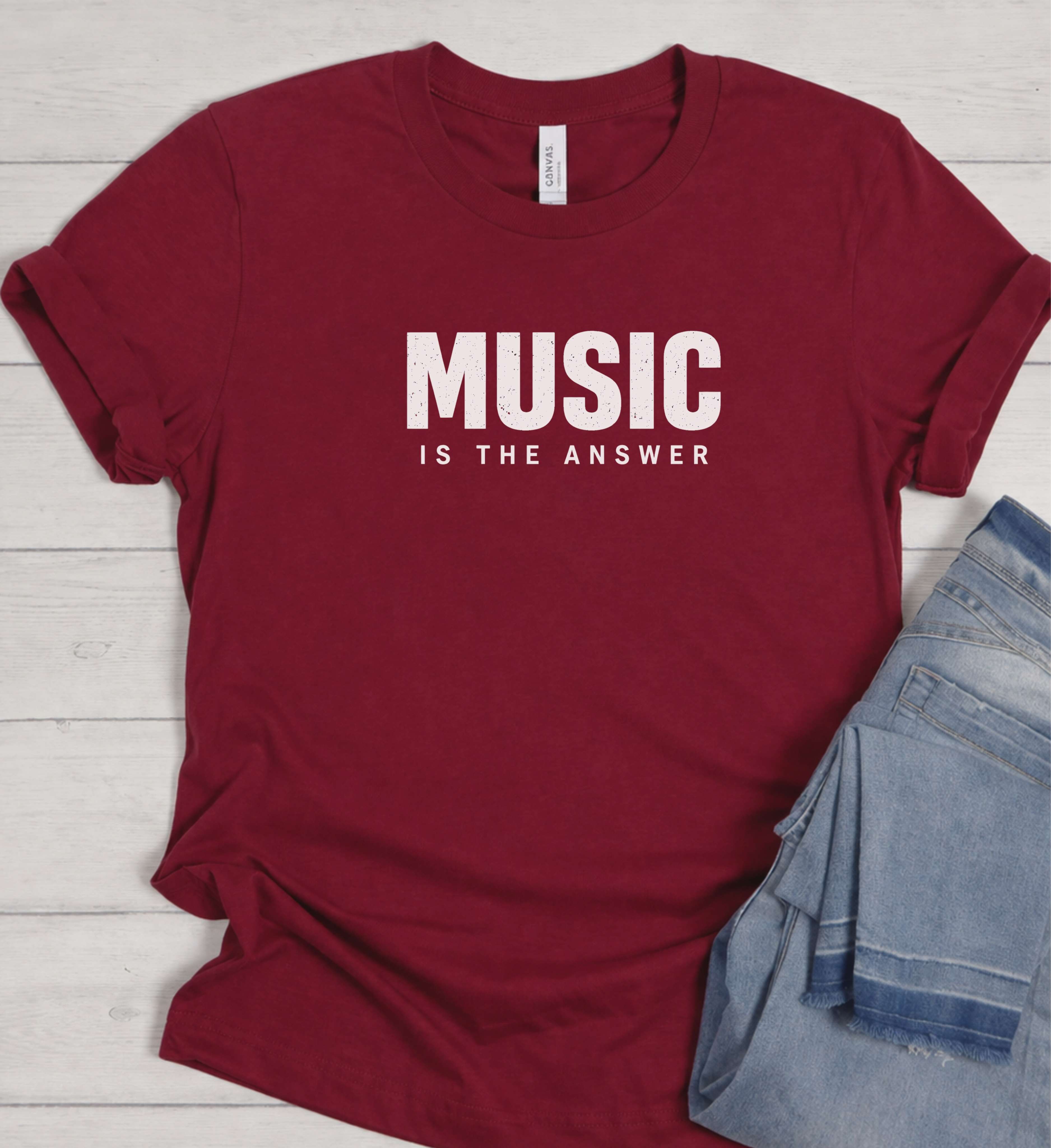 Music Is The Answer Shirt – Minimal Music Graphic Tee
