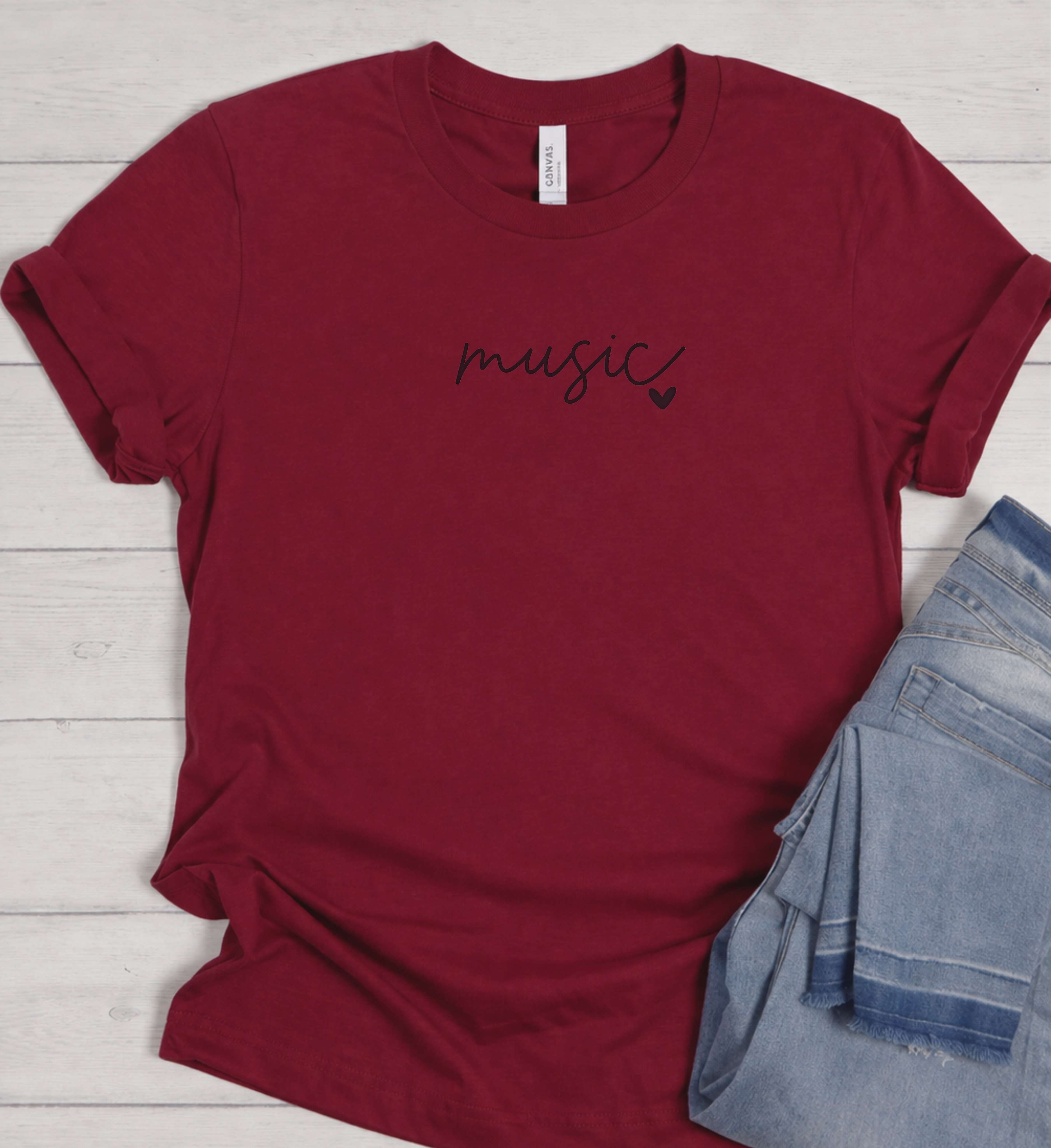 Minimal Music Shirt – Aesthetic Typography Tee