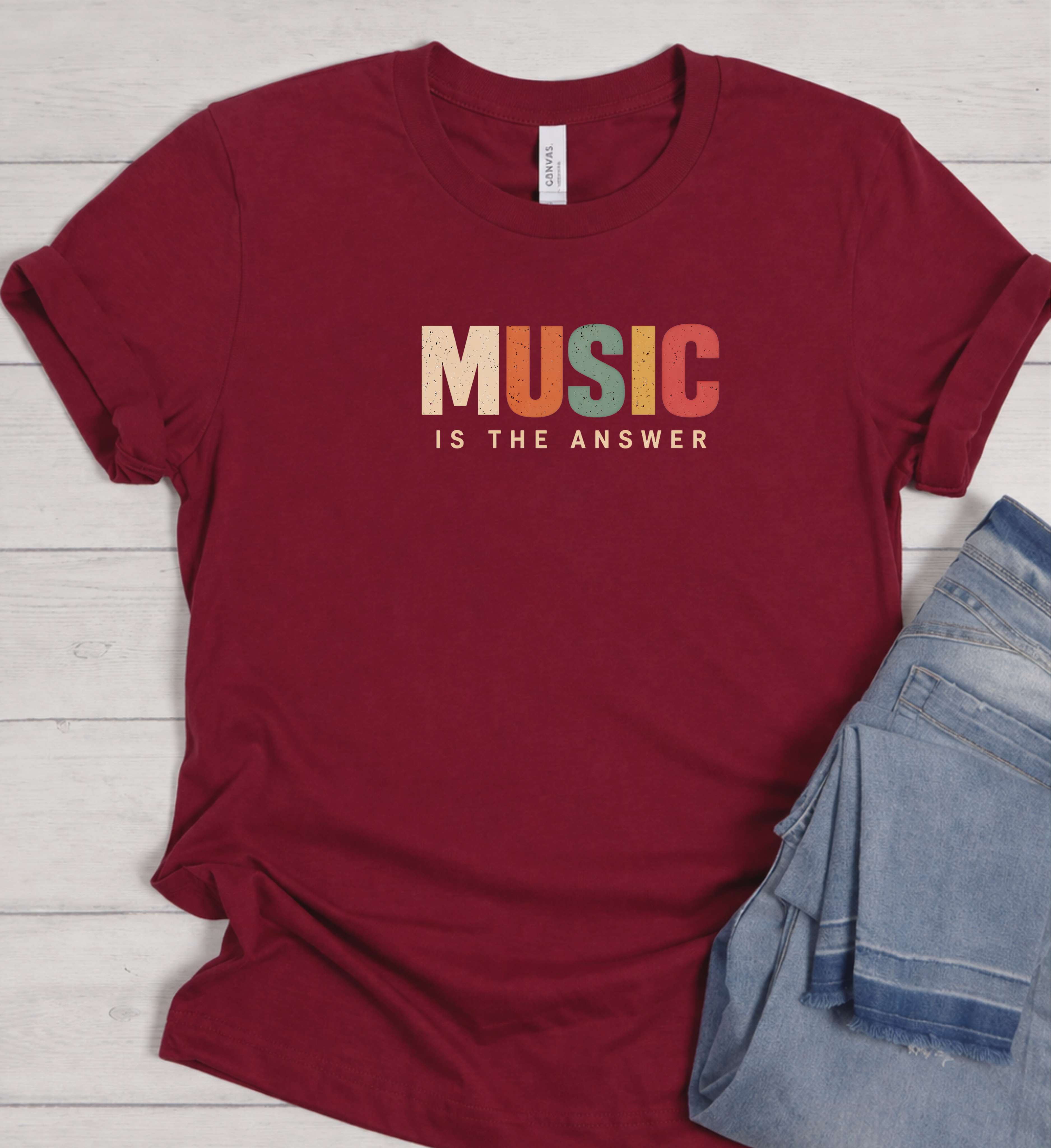 Music Is The Answer Shirt – Retro Music Lover Tee