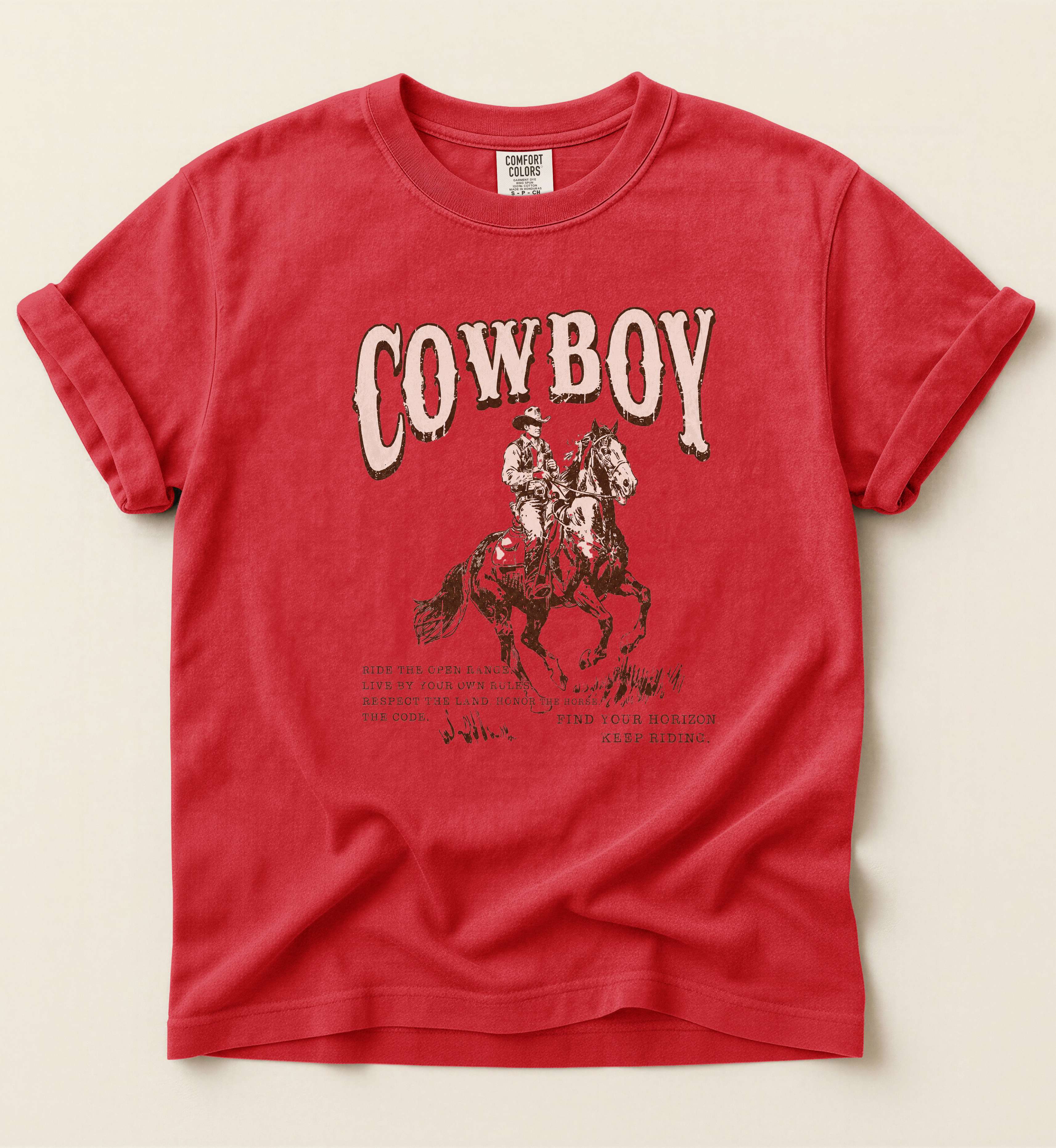 Cowboy – Vintage Western Horse Rider Tee