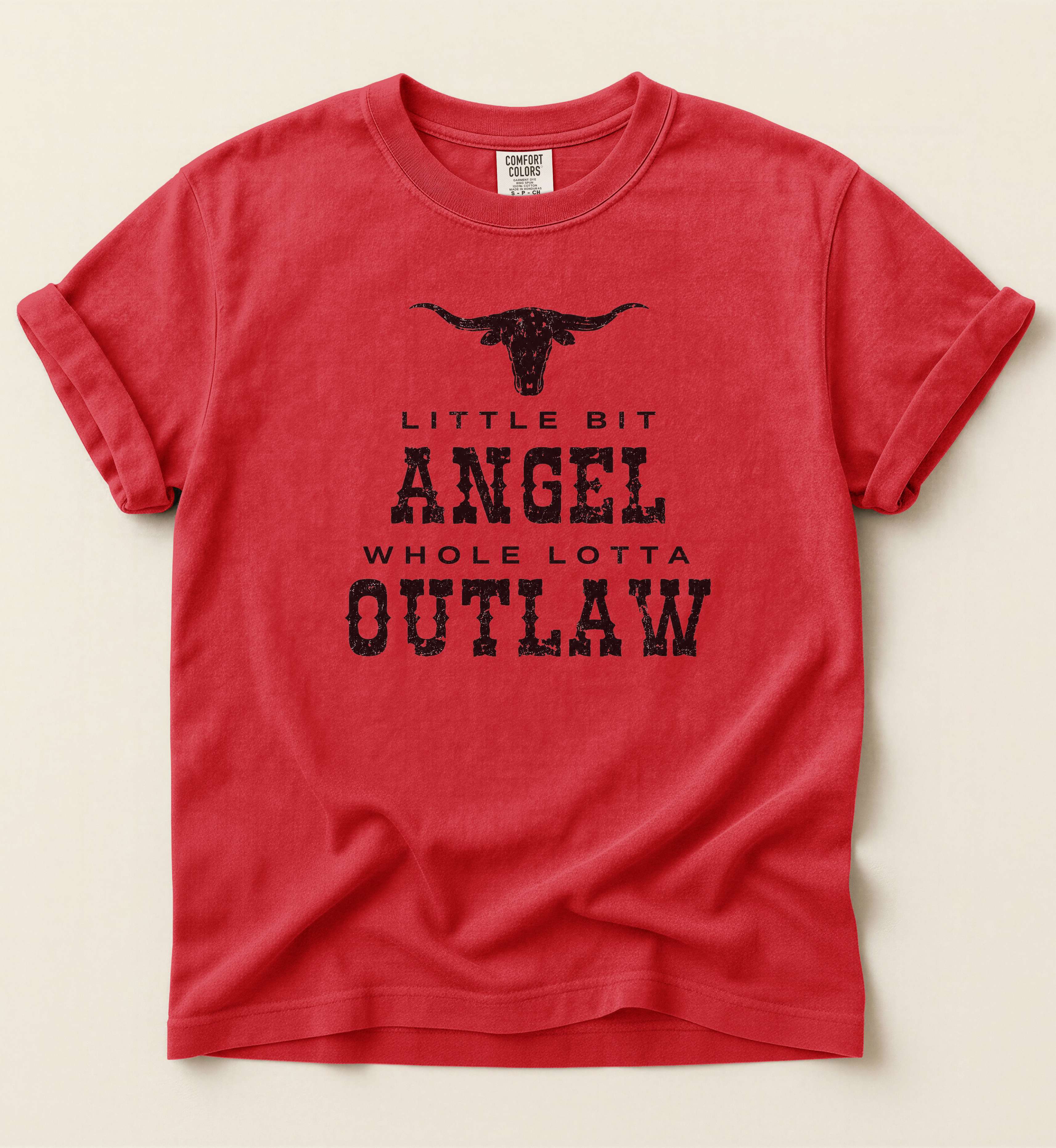 Little Bit Angel Whole Lotta Outlaw Shirt