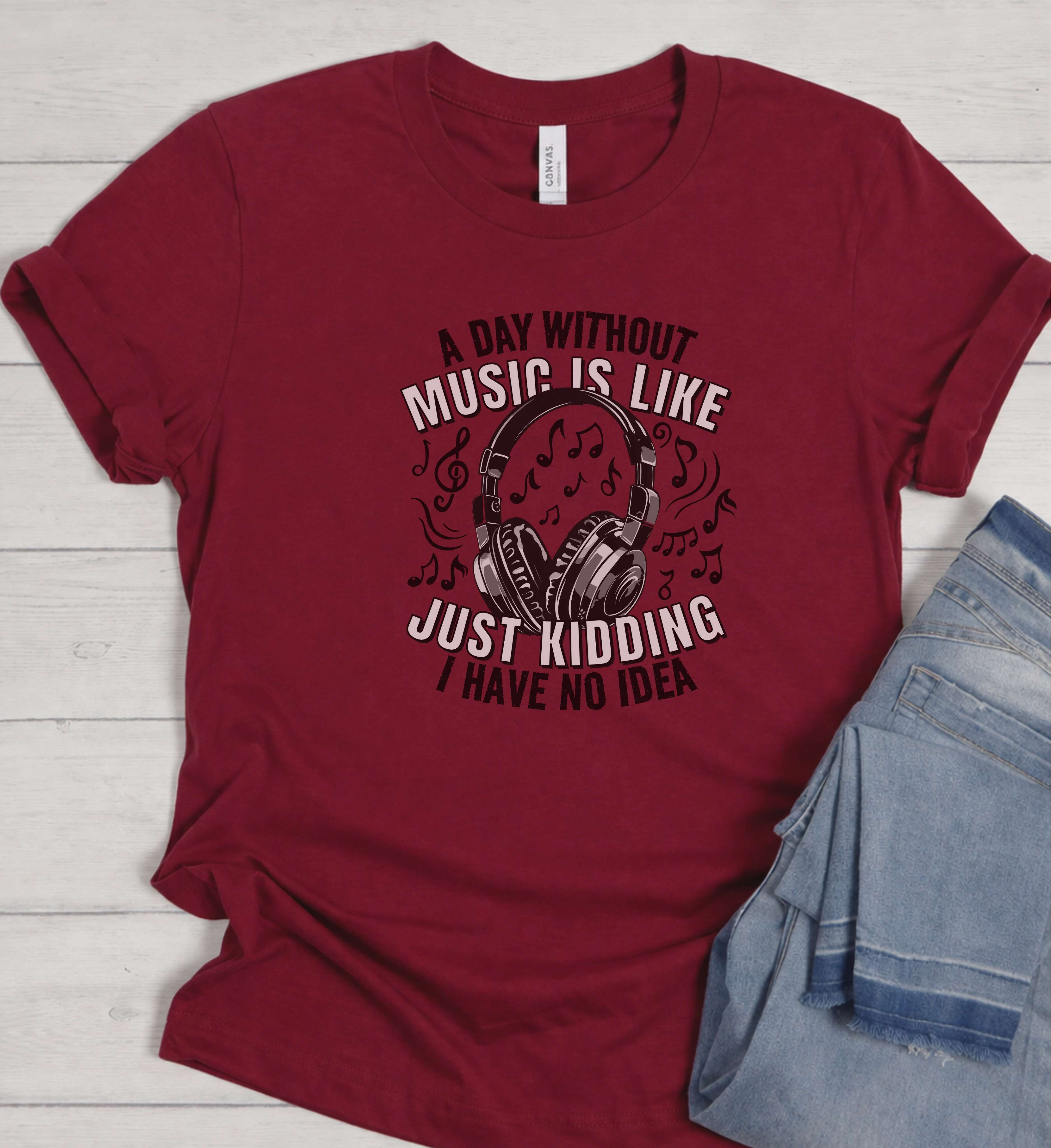 Music Is Life Headphone Shirt
