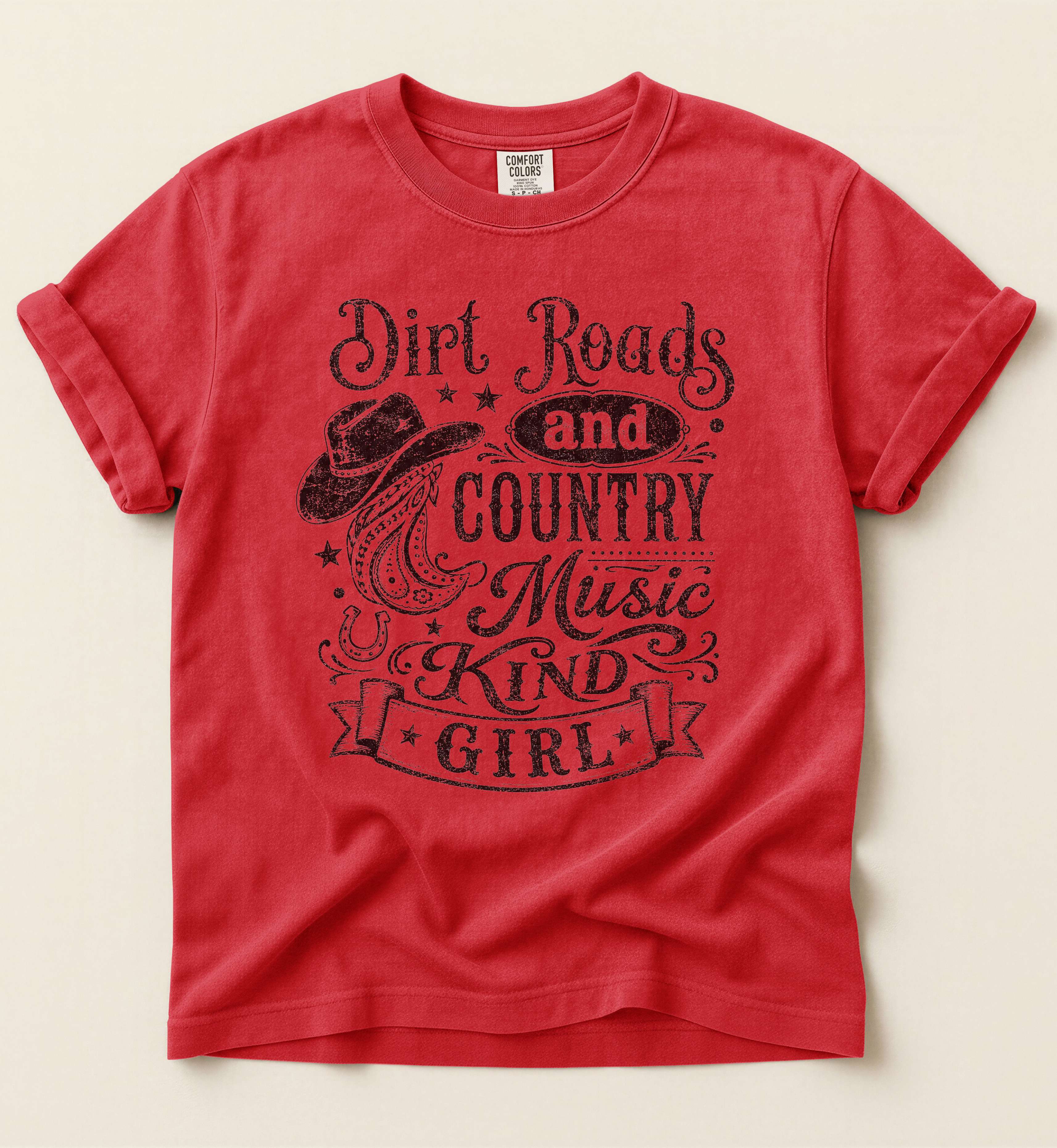 Dirt Roads And Country Music Kind Of Girl – Vintage Country Tee