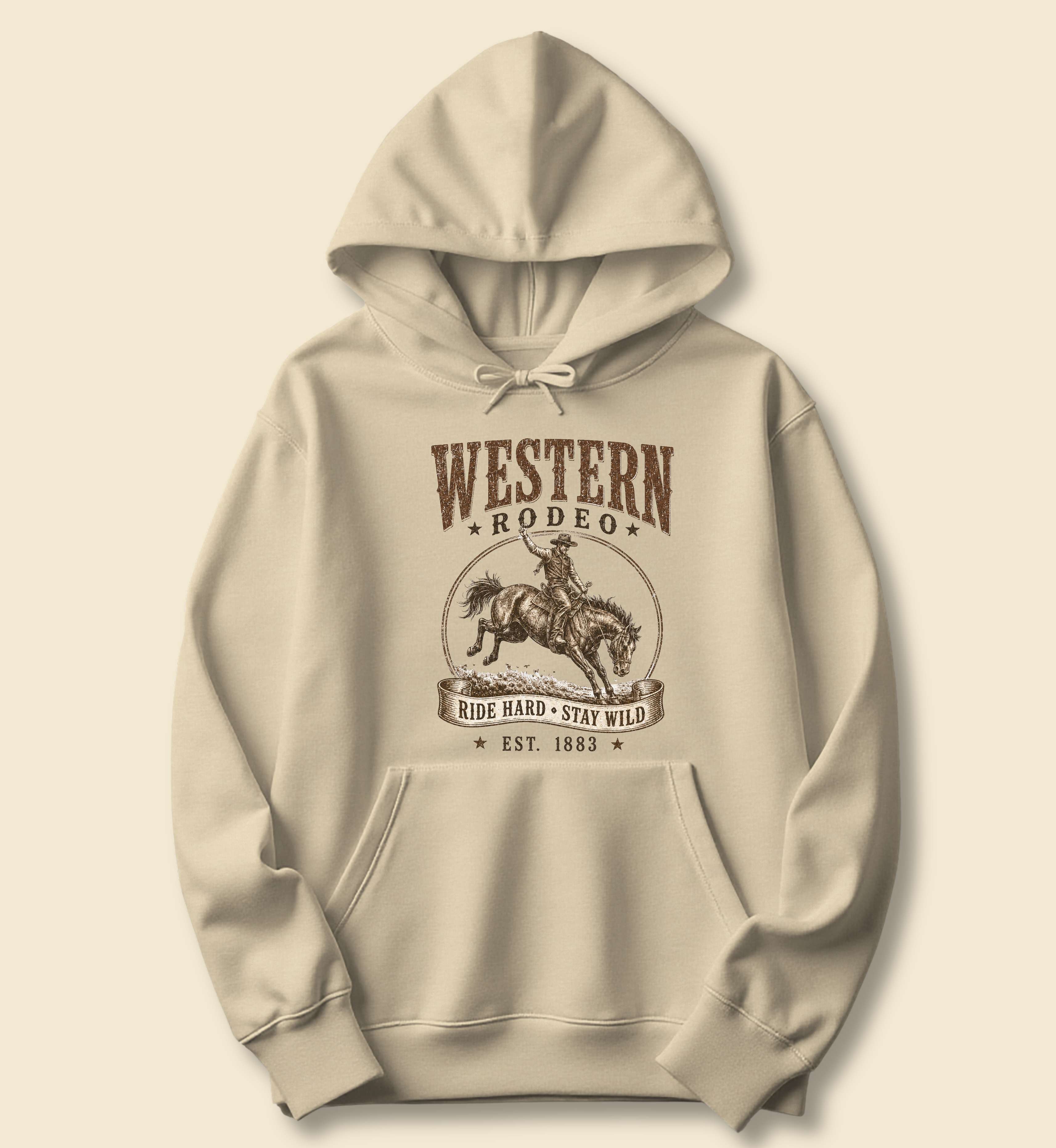 Ride Hard Stay Wild Western Rodeo Hoodie